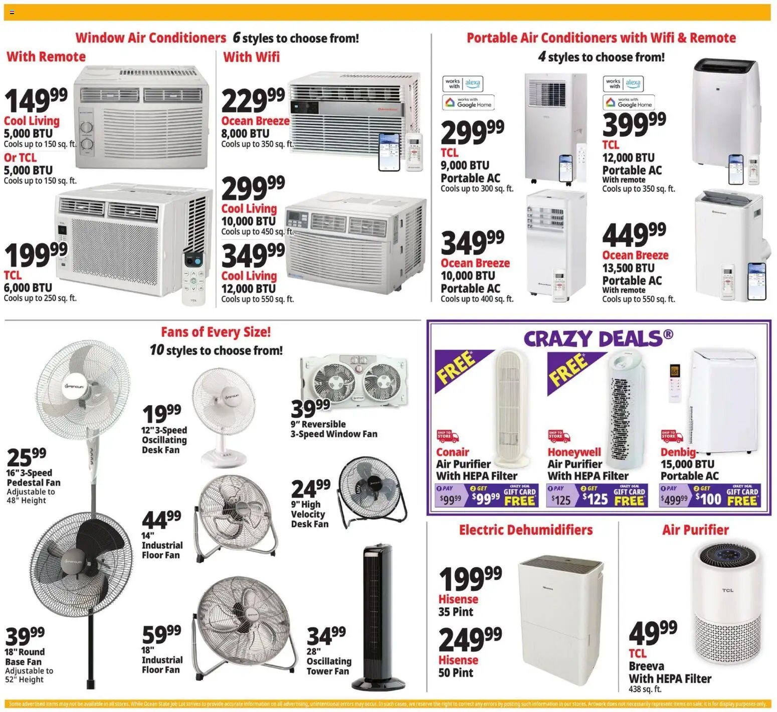 Ocean State Job Lot Weekly Ad - valid from 07/23/2026 | Page: 5 | Products: Desk, Fan, Air purifier