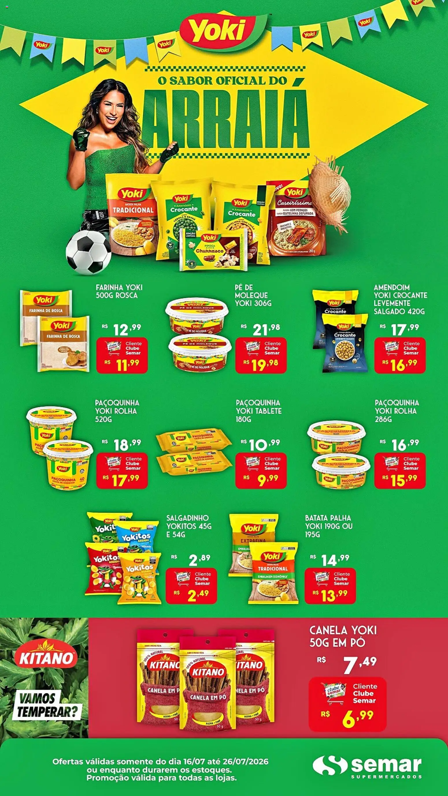 Semar Supermercado Folheto - válido de 16/07/2026 | Página: 2 | Produtos: Cebola, Pó, Batata palha, Batata