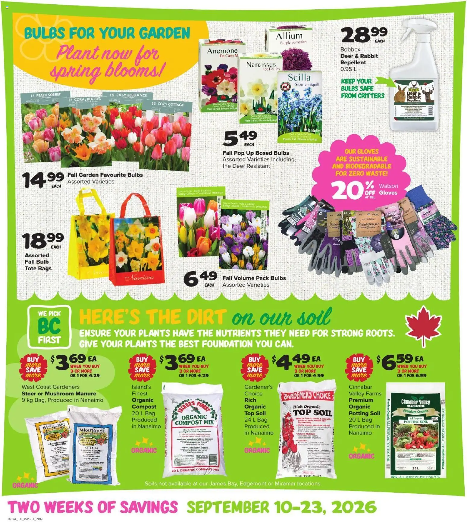 Thrifty Foods flyer valid from Sep 10, 2026 | Page: 12 | Products: Bag, Rabbit, Conditioner, Soil