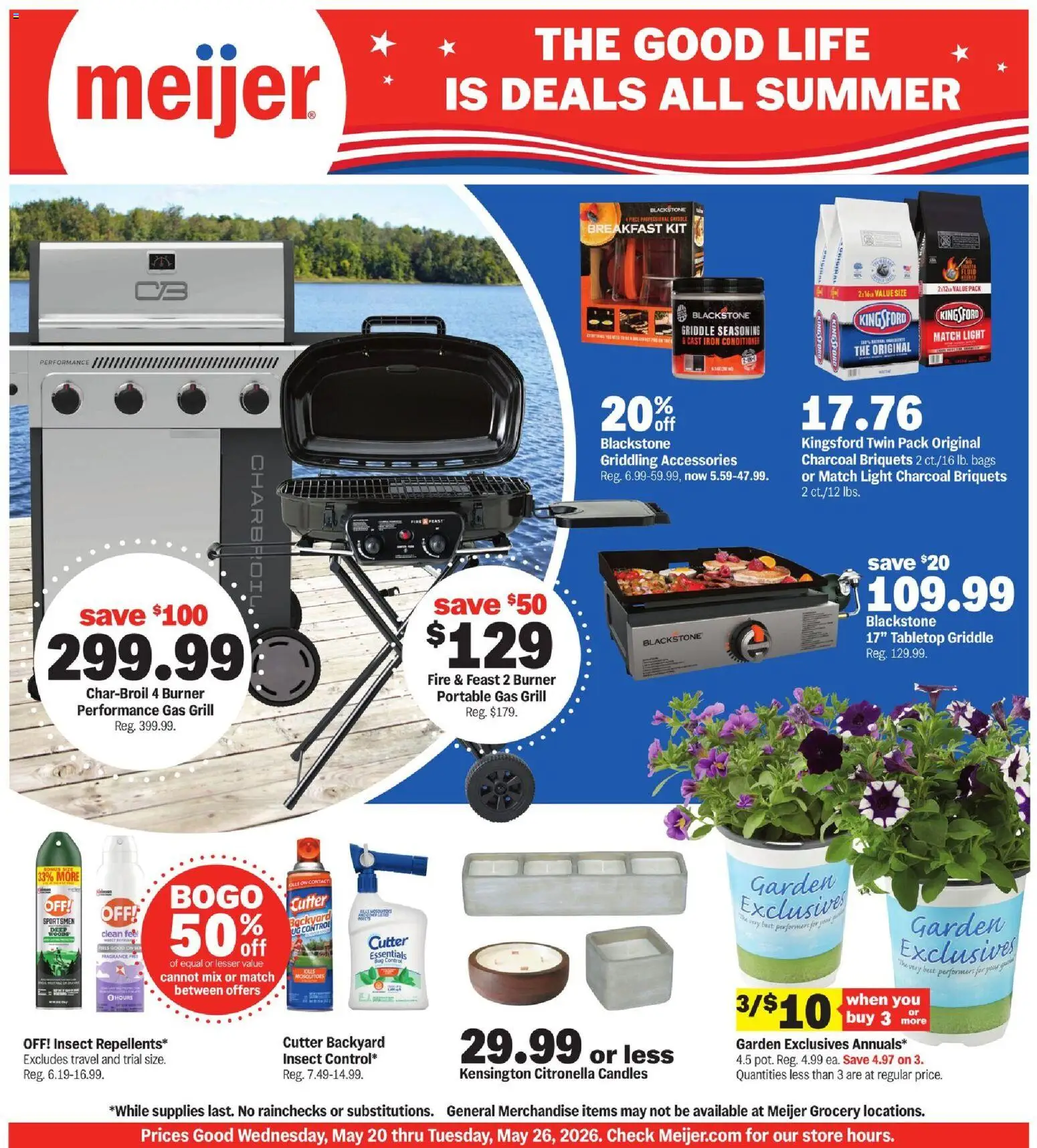 Meijer The good life is deals all summer - valid from 20.05.2026 | Page: 1 | Products: Griddle, Conditioner, Cutter, Iron