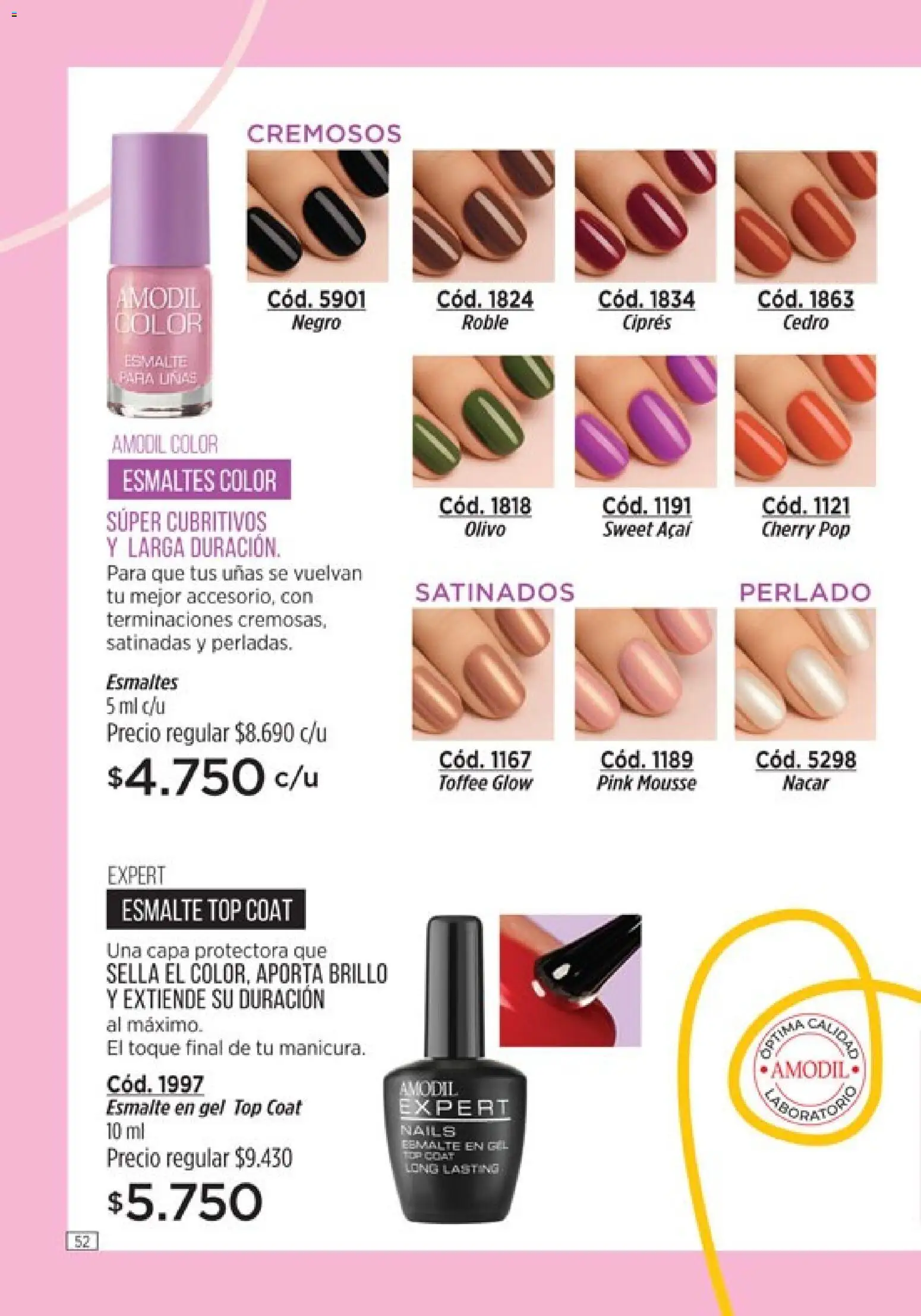 Catálogo Amodil Campaña 4 │ válido desde el 01/03/2026 | Página: 52 | Productos: Top, Brillo, Mousse