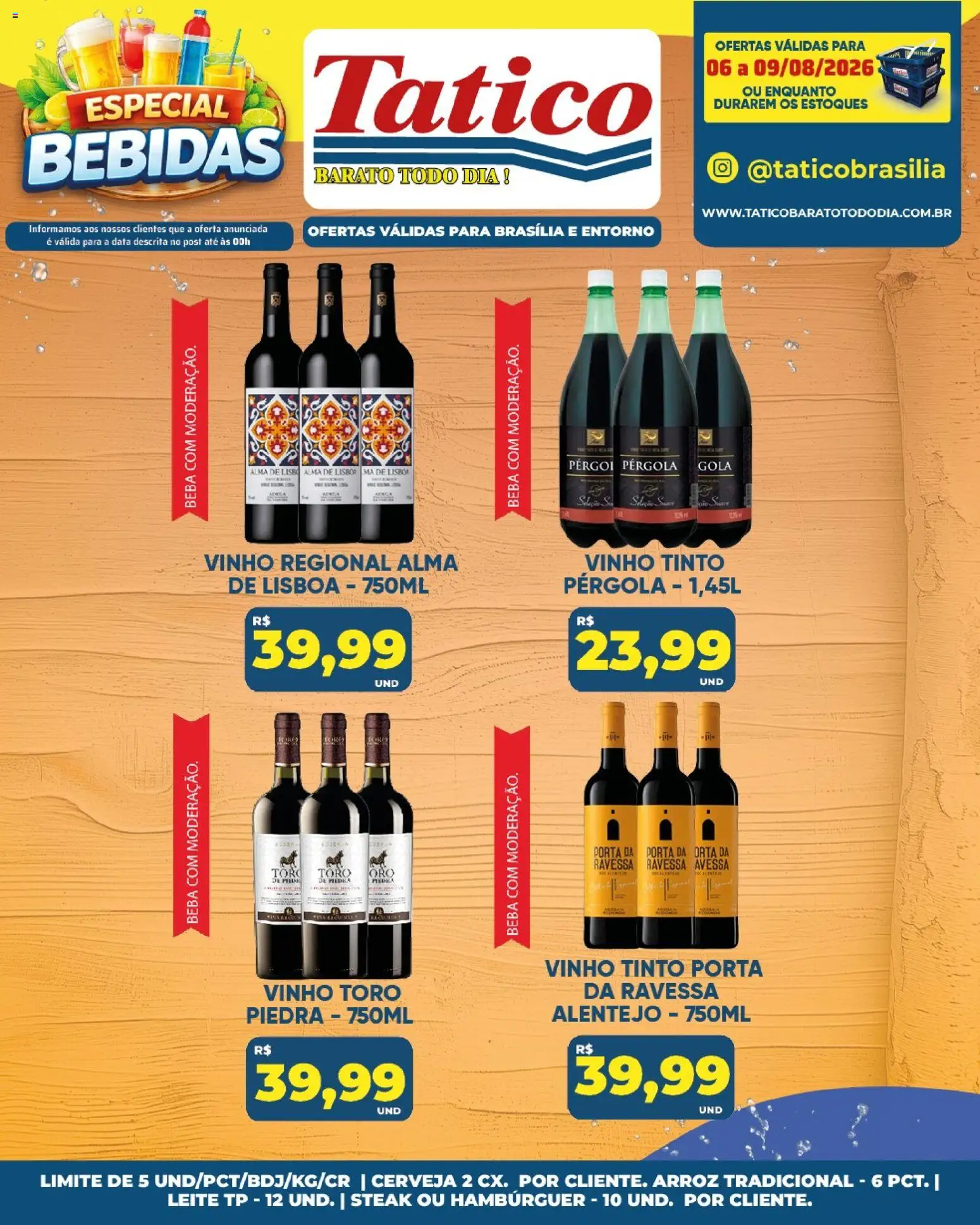 Tatico Folheto - válido de 08/08/2026 | Página: 50 | Produtos: Steak, Porta, Arroz, Hambúrguer