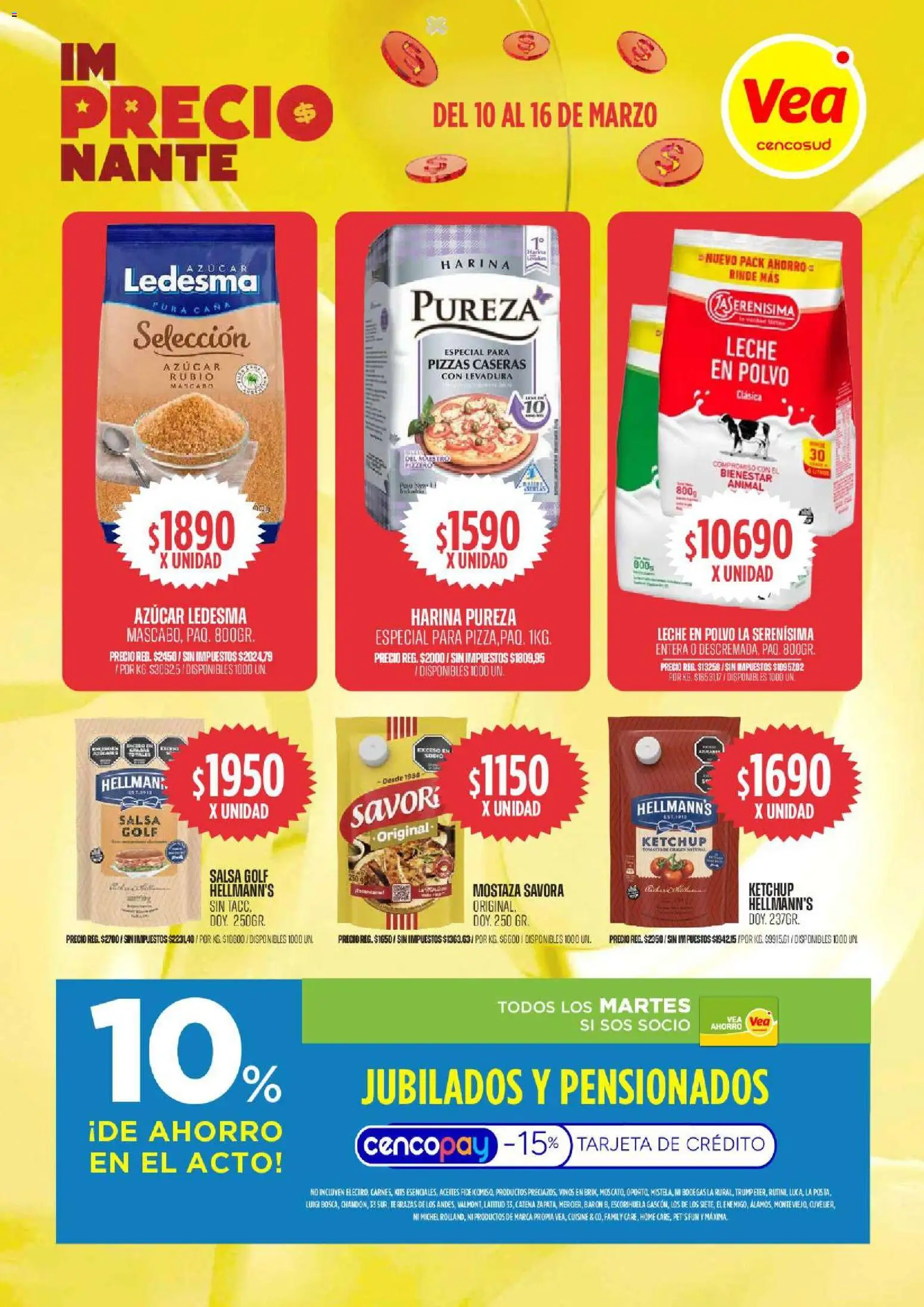 Vea - Oferta imPRECIOnante │ válido desde el 10.03.2026 | Página: 3 | Productos: Harina, Ketchup, Salsa Golf, Leche