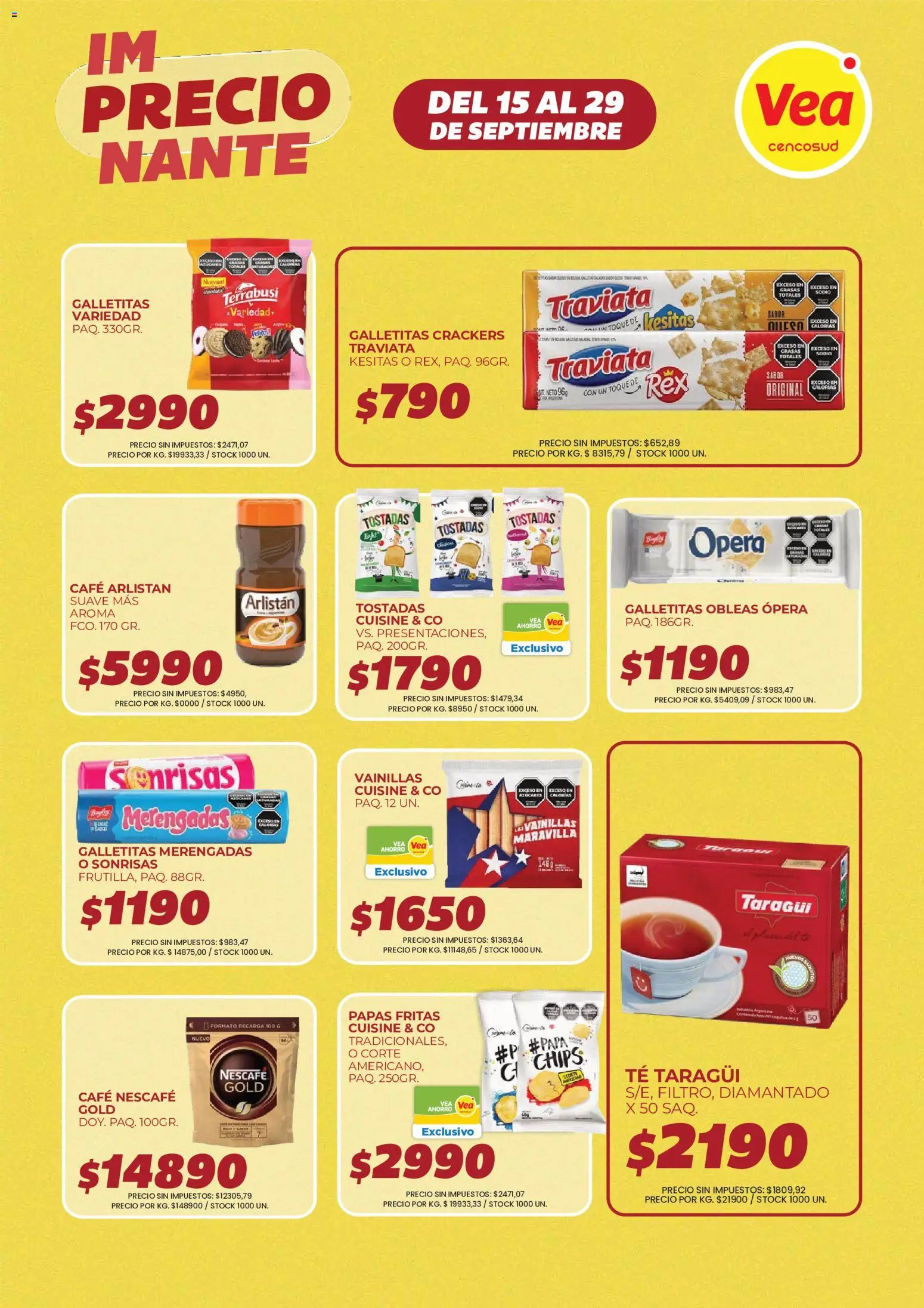Vea - Folleto imPRECIOnante | Córdoba │ válido desde el 15/09/2026 | Página: 3 | Productos: Galletitas, Papa, Papas, Papas fritas