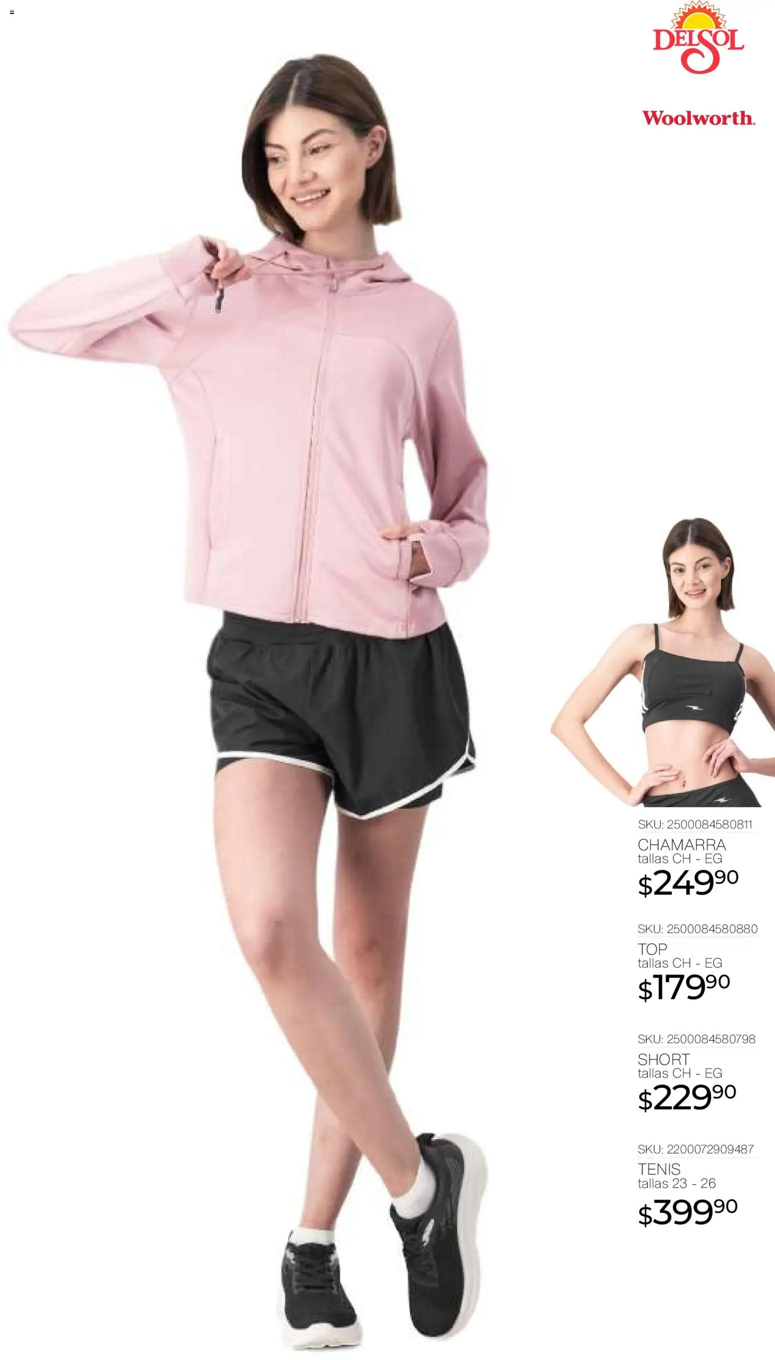 Nuevas ofertas de Del Sol y Woolworth válidas en toda la República Mexicana desde el 16.04.2026. ¡Encuentra las mejores ofertas en Del Sol y Woolworth katalog Moda Madres 2026! | Página: 15 | Productos: Tenis, Chamarra, Short