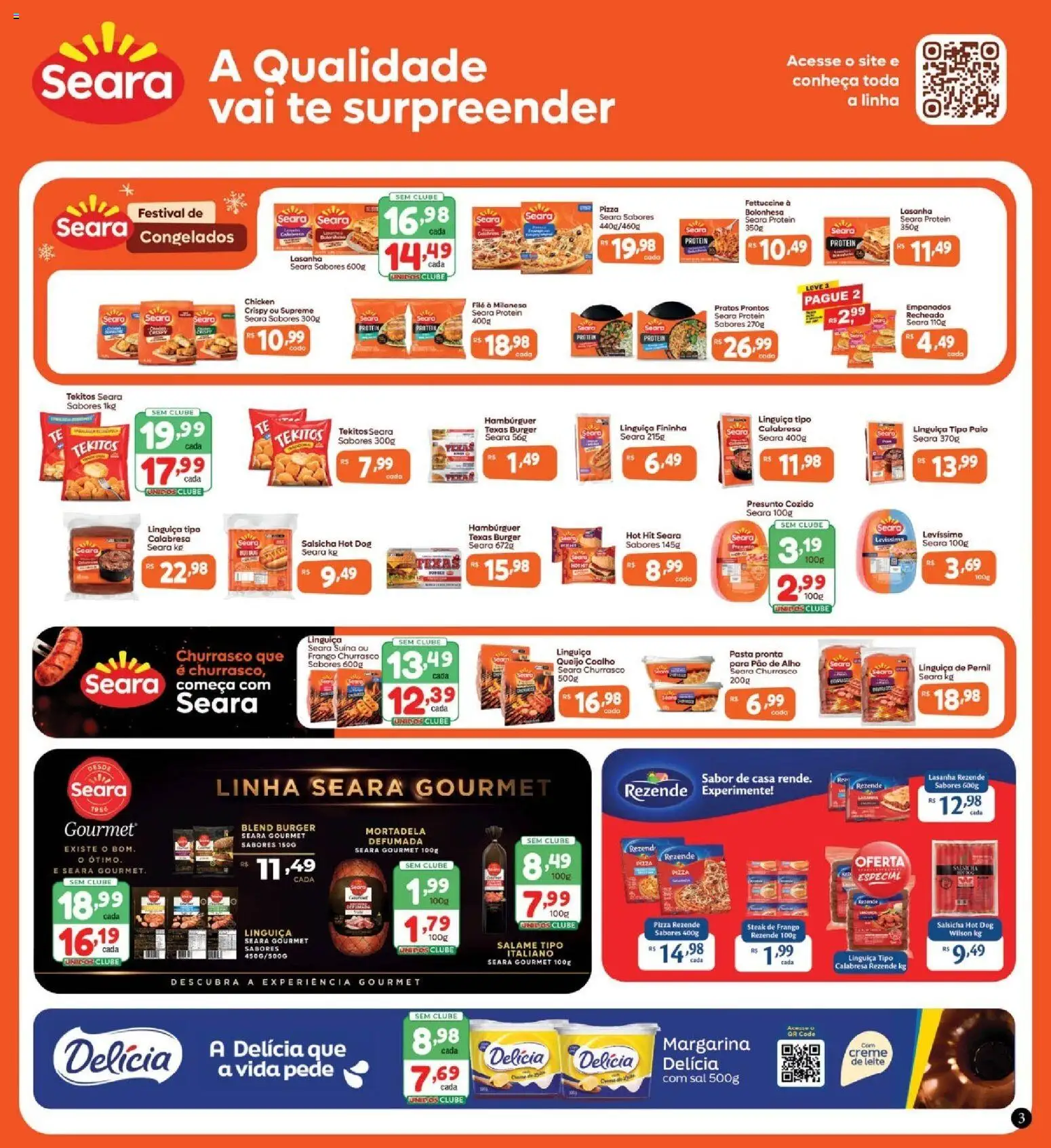 Supermercados Unidos Folheto - válido de 01/09/2026 | Página: 3 | Produtos: Salsicha, Linguiça, Pernil, Pizza