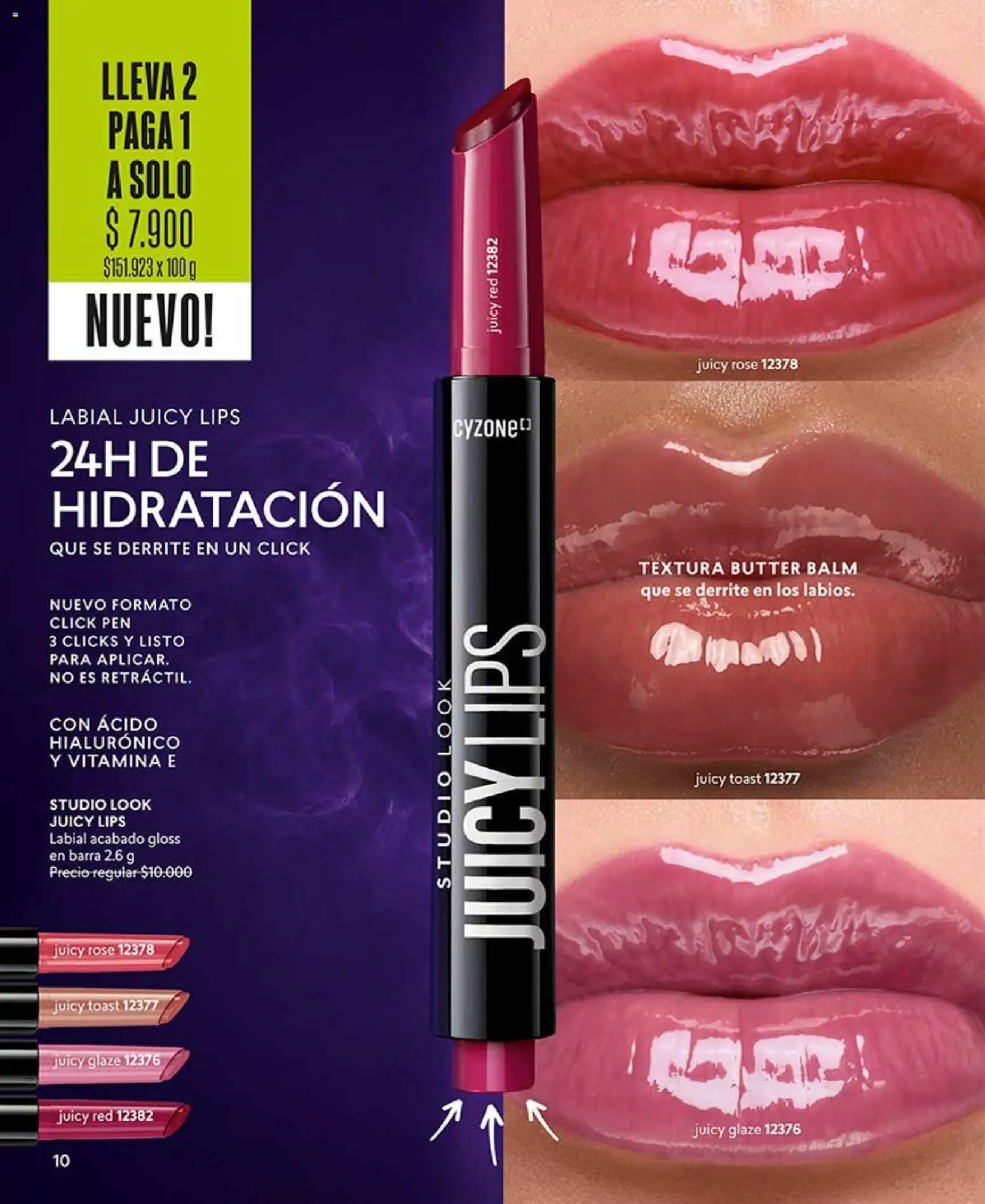 Catálogo CyZone Campaña 15 │ válido desde el 06.09.2026 | Página: 10 | Productos: Labial