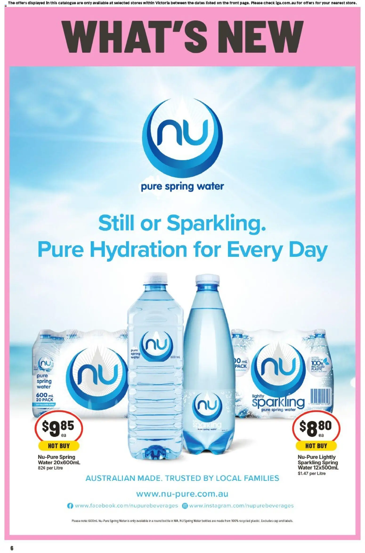IGA catalogue - valid from 17.06.2026 | Page: 6 | Products: Water, Cap