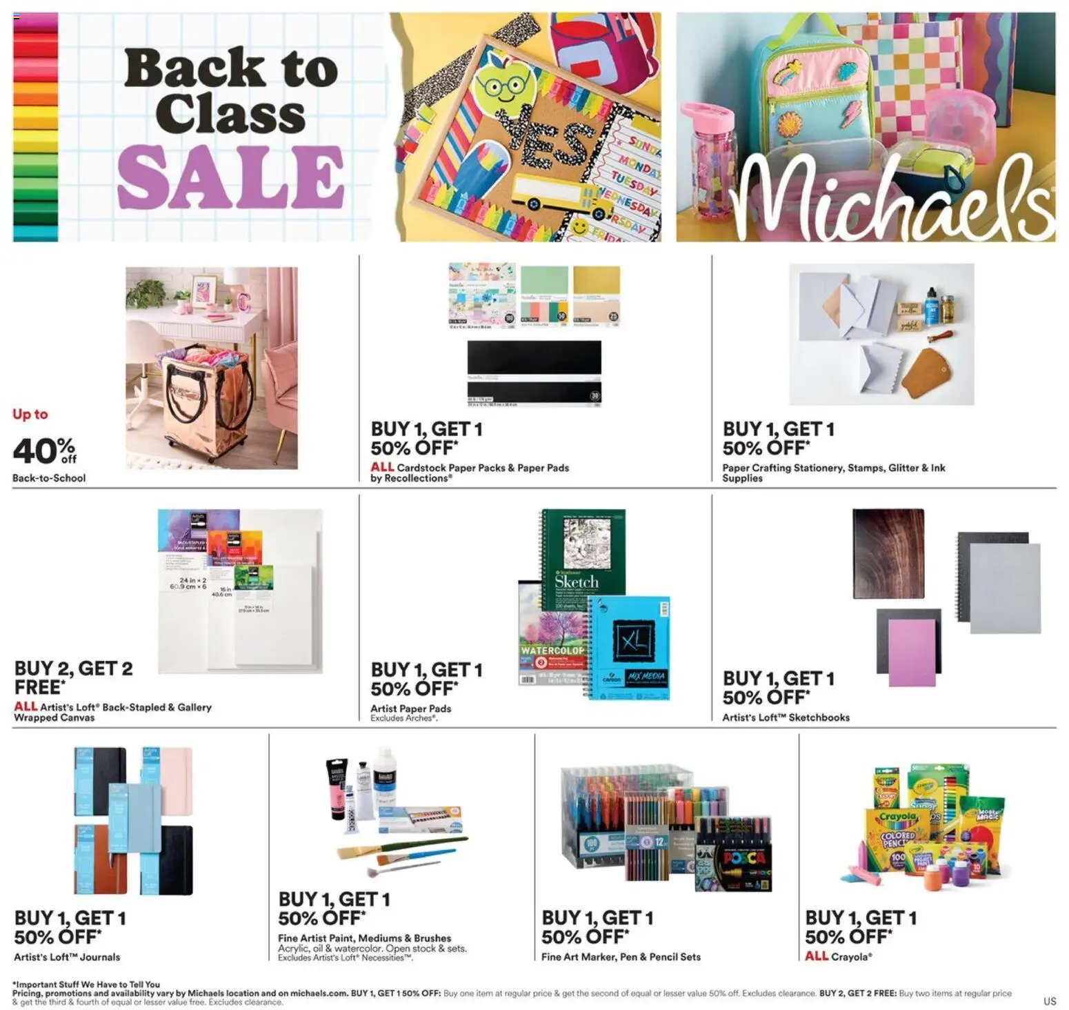 Michaels flyer valid from Jul 19, 2026 | Page: 2 | Products: Oil