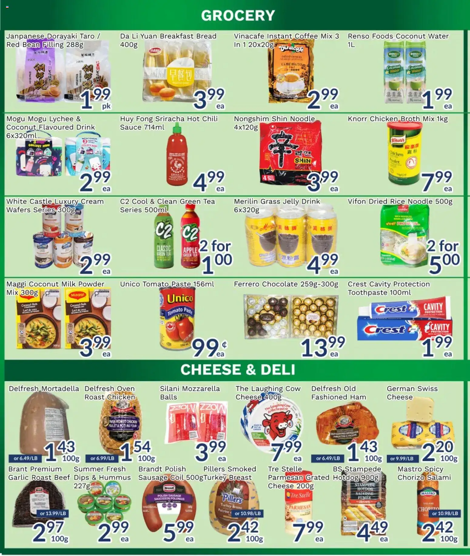 Oceans flyer valid from Aug 28, 2026 | Page: 3 | Products: Coconut, Instant coffee, Broth, Sausage