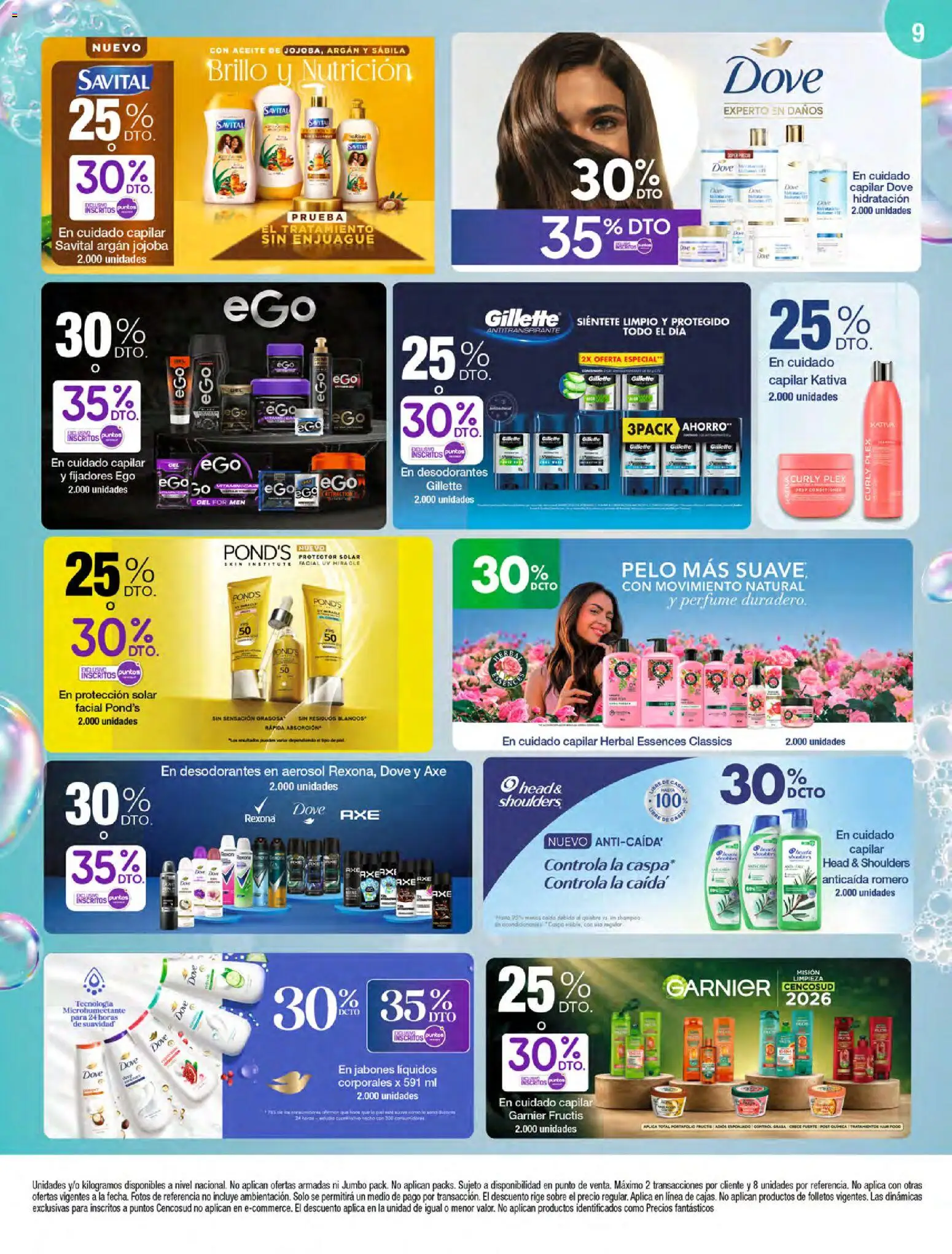 Jumbo revista - valida desde el 20/08/2026 | Página: 9 | Productos: Head & Shoulders, Brillo, Protector solar, Aceite