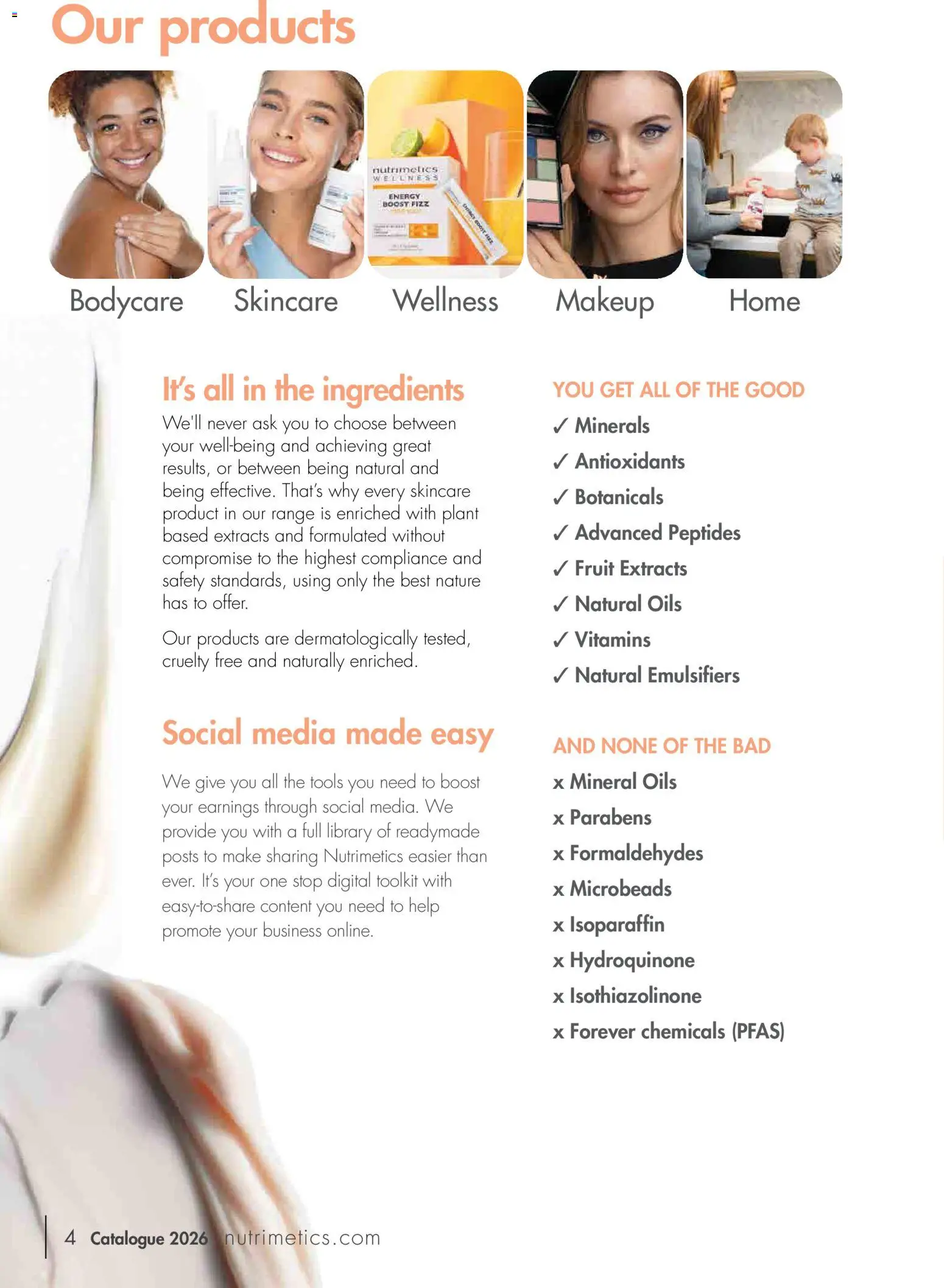 Nutrimetics catalogue - valid from 01/01/2026 | Page: 4 | Products: Plant, Makeup, Fruit, Digital