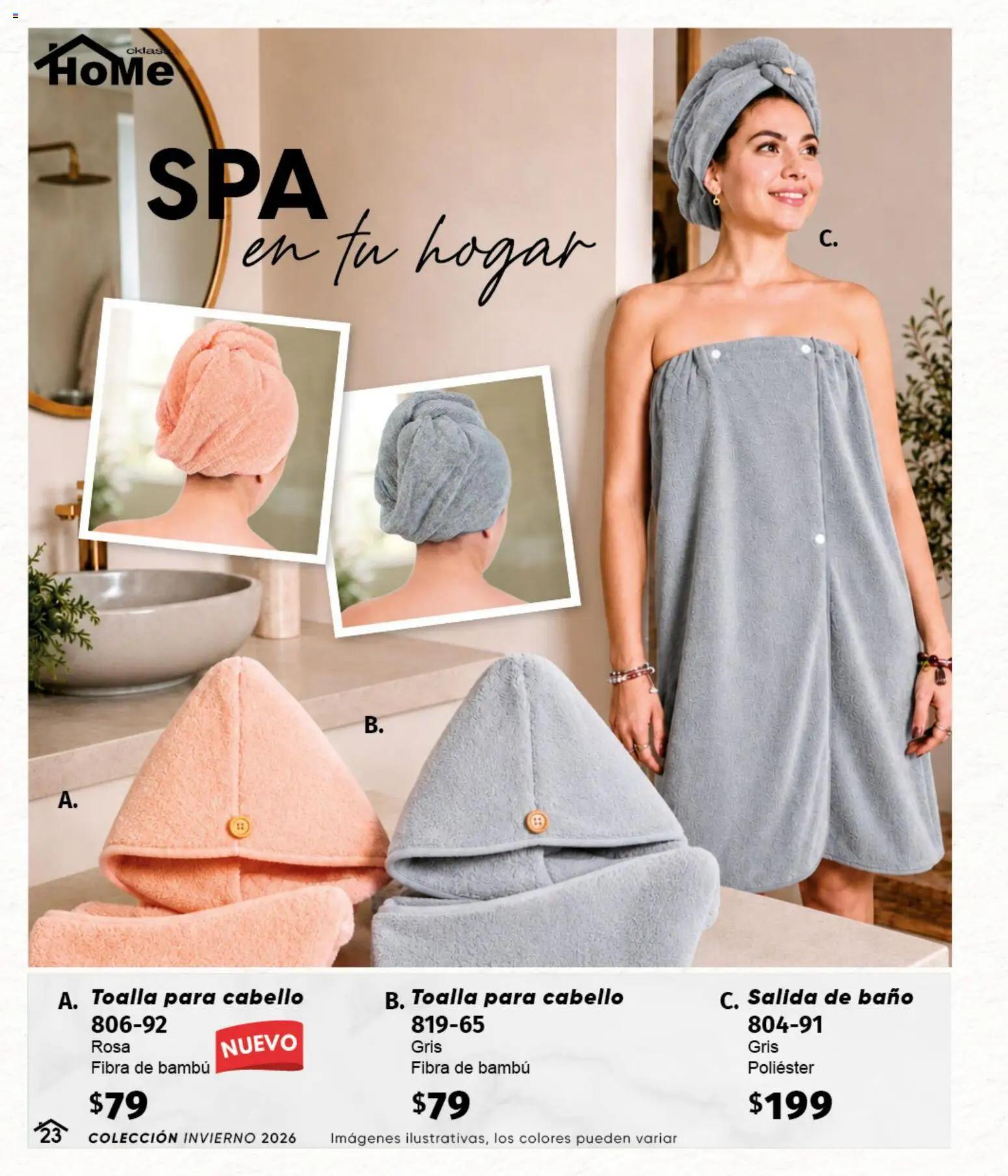 Nuevas ofertas de Cklass válidas en toda la República Mexicana desde el 11/09/2026. ¡Encuentra las mejores ofertas en Cklass catálogo Home Invierno! | Página: 24 | Productos: Toalla, Baño