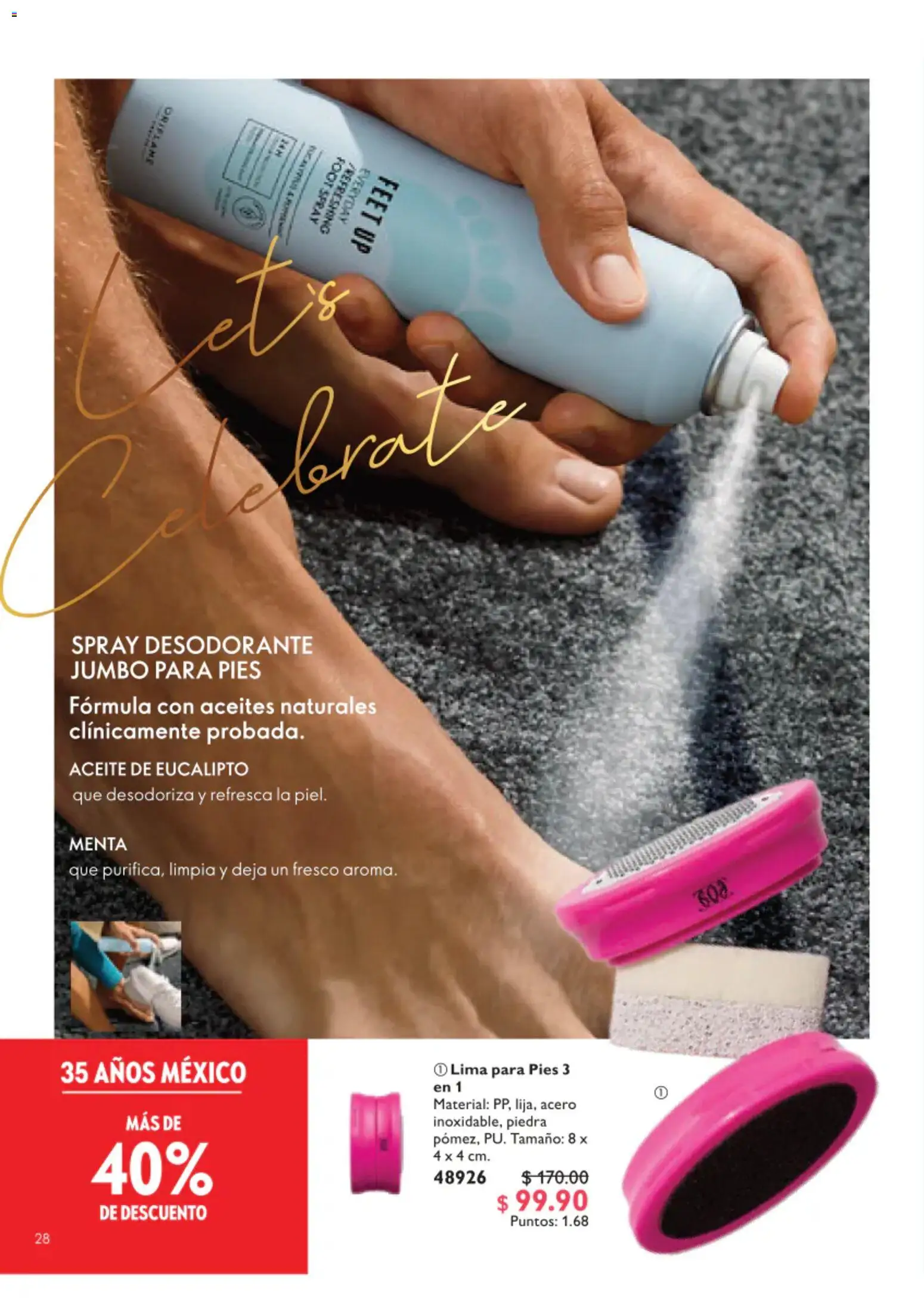 Nuevas ofertas de Oriflame válidas en toda la República Mexicana desde el 01/08/2026. ¡Encuentra las mejores ofertas en Oriflame campaña 11 2026! | Página: 28 | Productos: Desodorante, Lima, Aceite