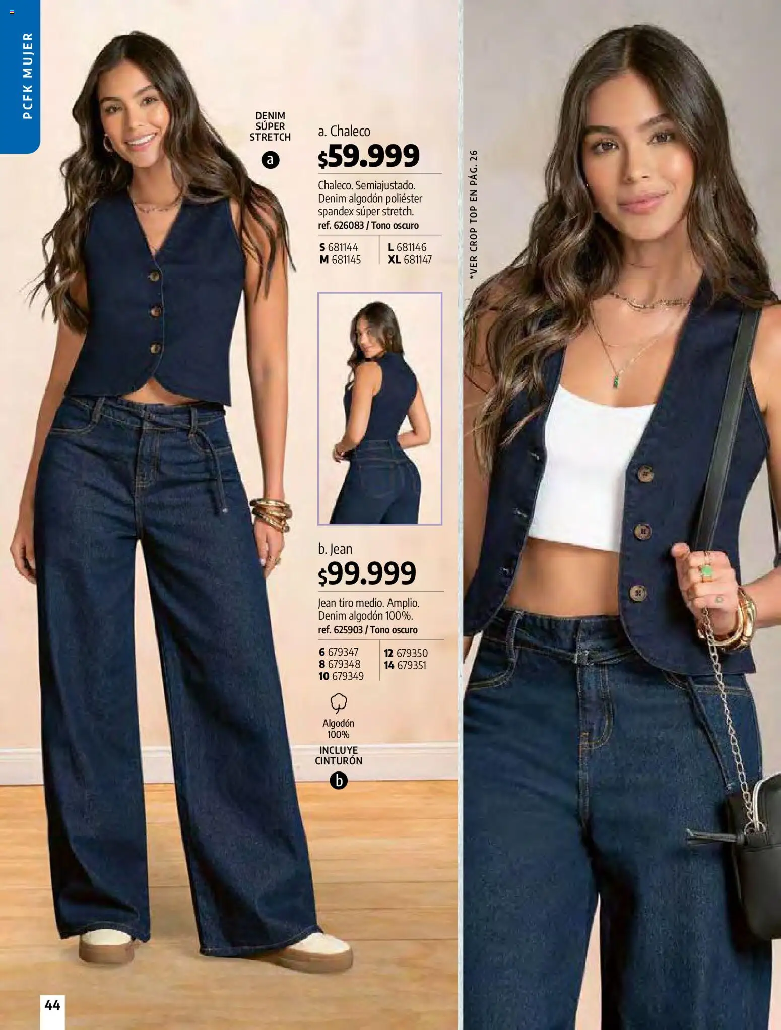 Pacifika revista - valida desde el 01.03.2026 | Página: 46 | Productos: Cinturón, Jean, Top, Chaleco
