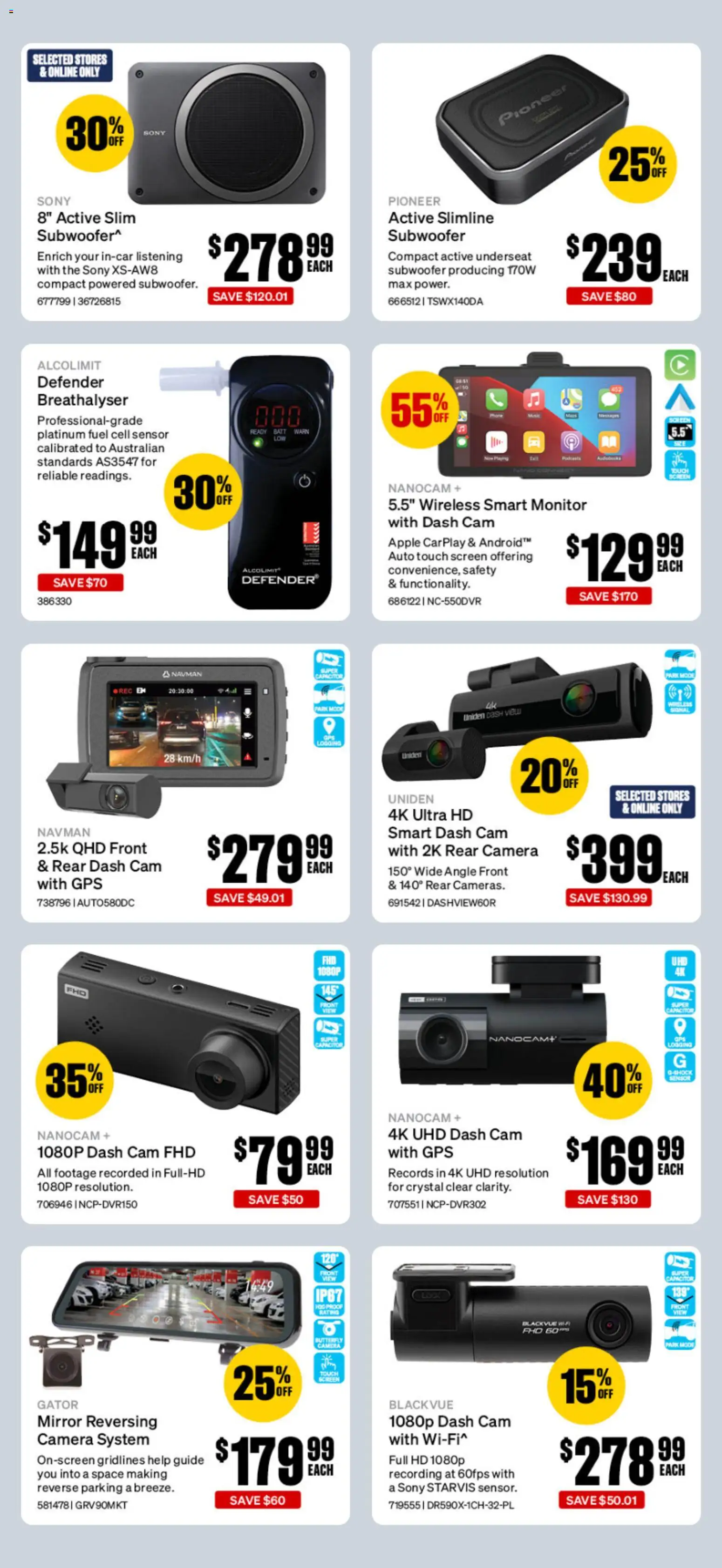 Supercheap Auto catalogue - valid from 30/09/2026 | Page: 14 | Products: Mirror, Monitor, Camera, Screen
