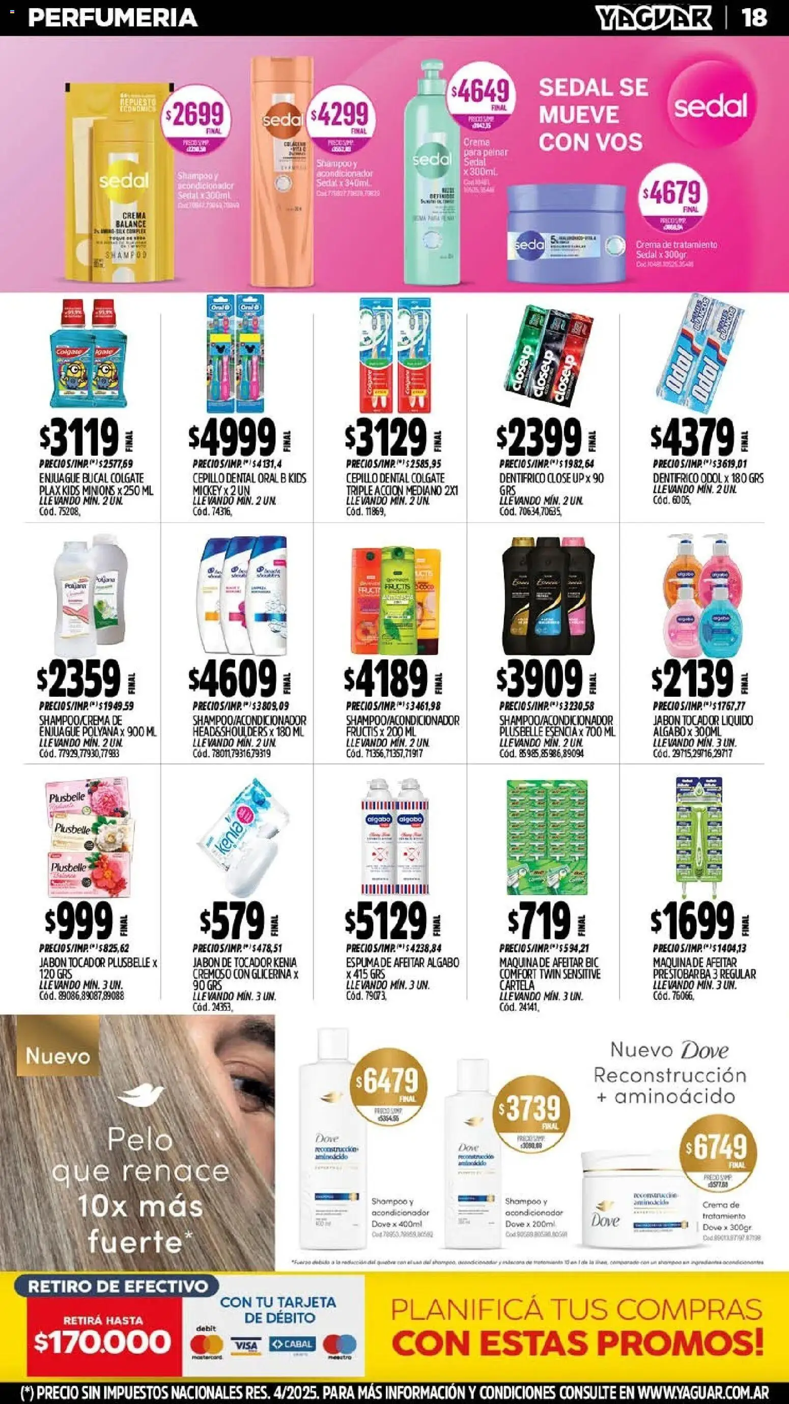Yaguar - Oferta Semanal Mar del Plata │ válido desde el 24/08/2026 | Página: 17 | Productos: Maquina de afeitar, Shampoo, Enjuague bucal, Crema