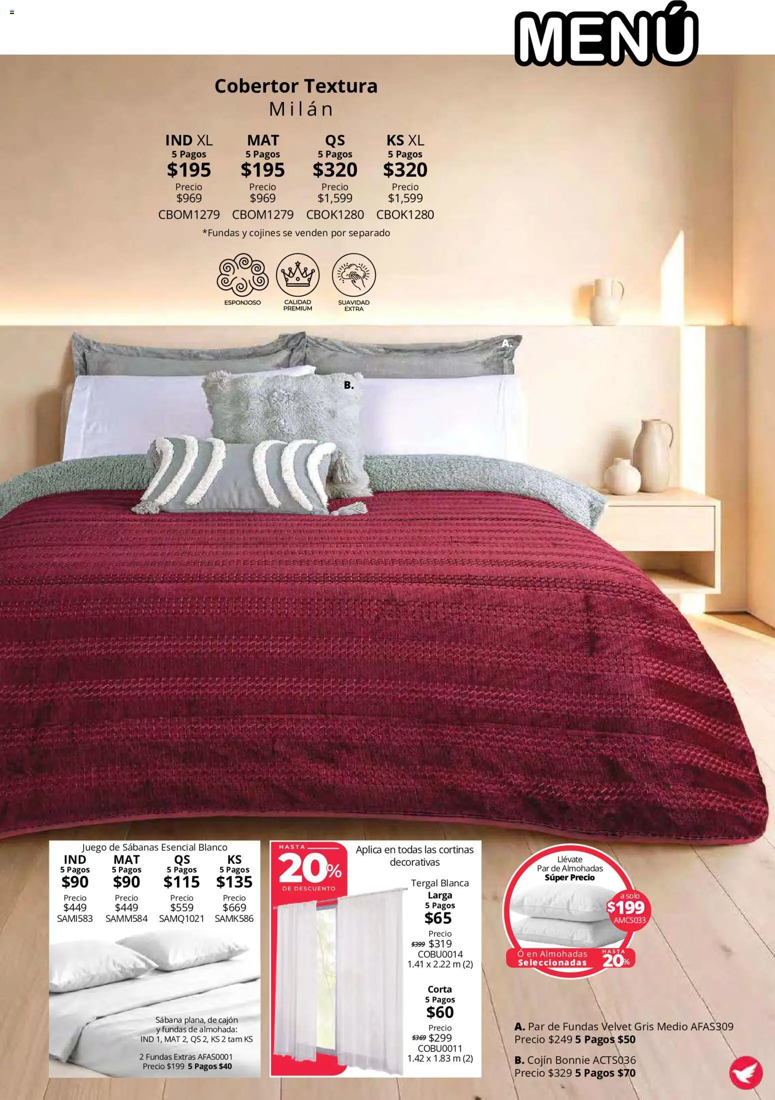 Nuevas ofertas de Colchas Concord válidas en toda la República Mexicana desde el 15/10/2026. ¡Encuentra las mejores ofertas en Colchas Concord catálogo Colección Cobertor Calor de Hogar! | Página: 61