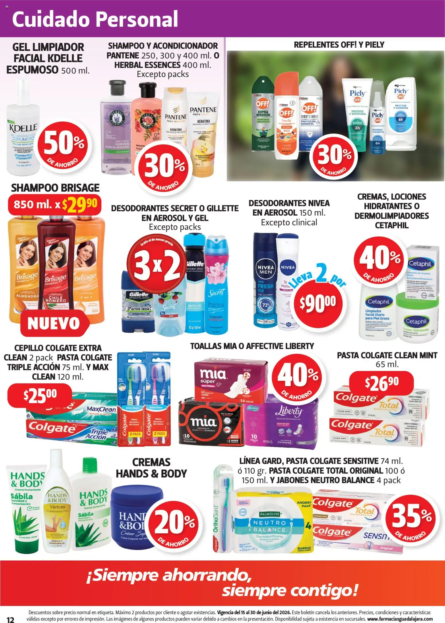 Nuevas ofertas de Farmacia Guadalajara válidas en toda la República Mexicana desde el 15.06.2026. ¡Encuentra las mejores ofertas en Farmacia Guadalajara catálogo! | Página: 12 | Productos: Pasta, Barra, Body, Crema corporal