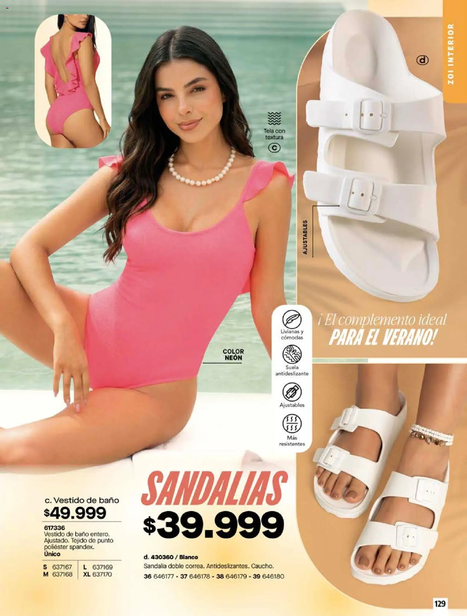 Pacifika revista - valida desde el 20.05.2026 | Página: 130 | Productos: Sandalias, Baño, Vestido, Vestido de baño