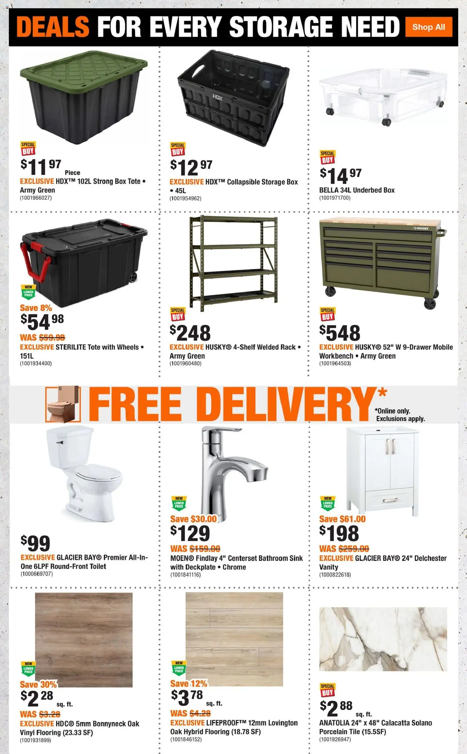 Home Depot flyer valid from Aug 6, 2026 | Page: 4 | Products: Box
