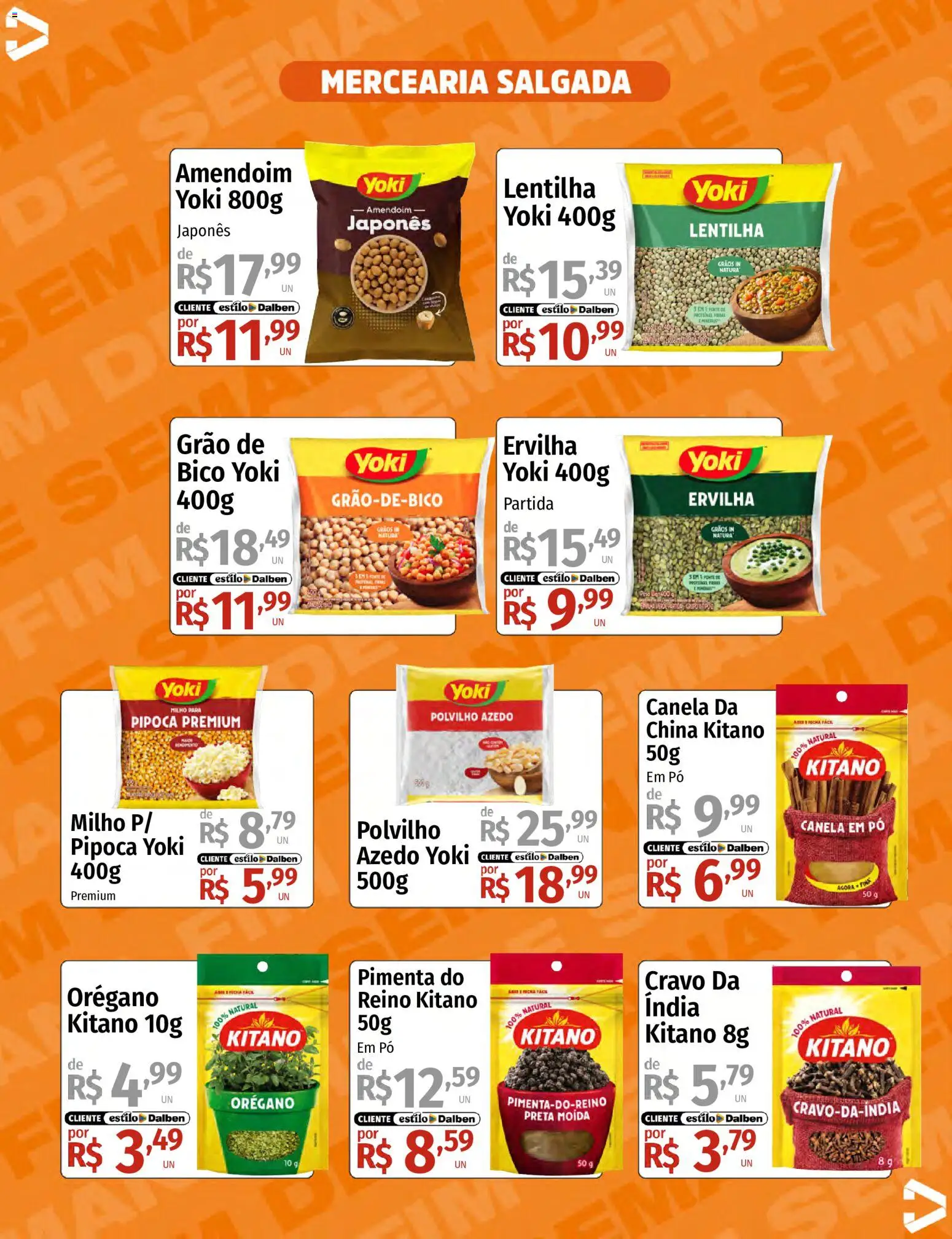 Supermercado Dalben Folheto - válido de 08.05.2026 | Página: 8 | Produtos: Amendoim, Ervilha, Lentilha, Bico