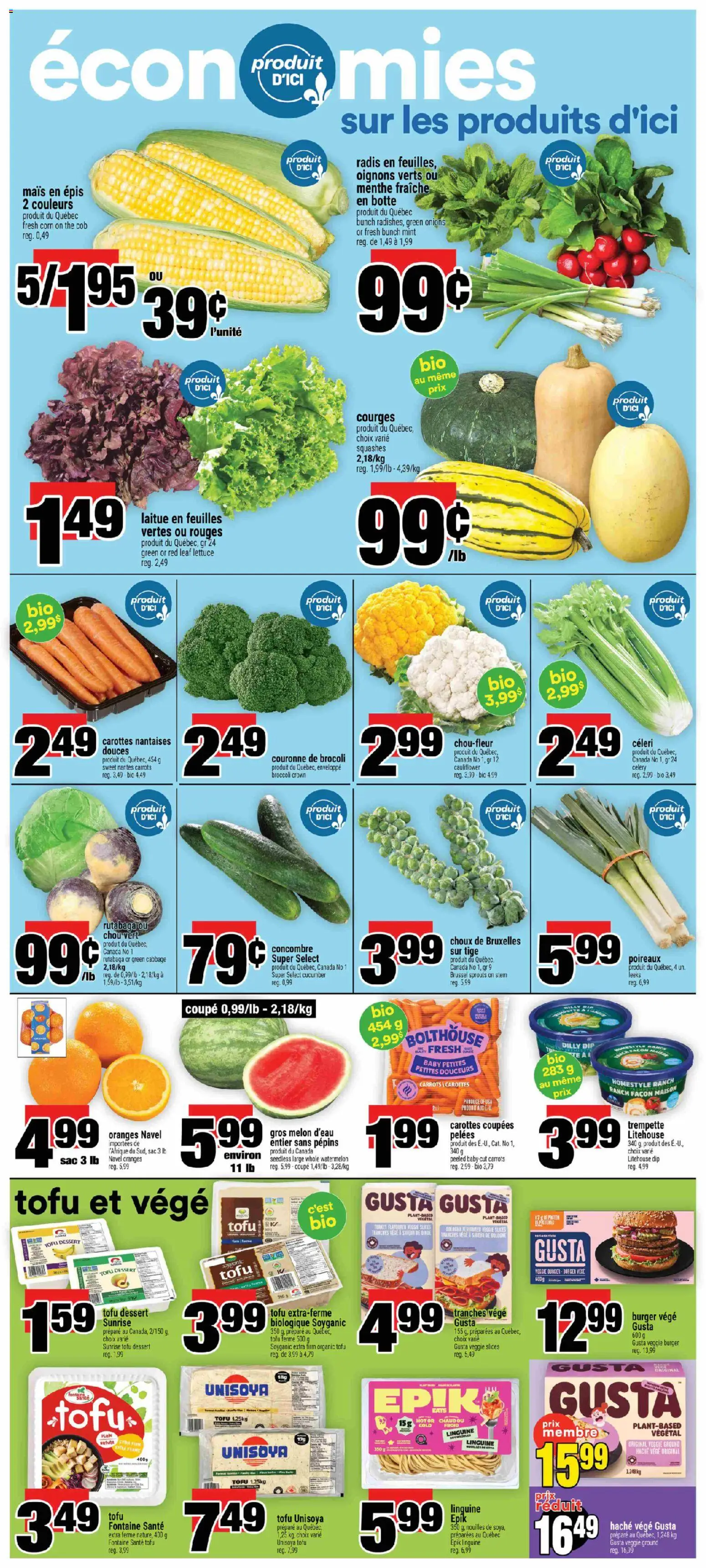 Super C flyer valid from Sep 3, 2026 | Page: 8 | Products: Broccoli, Carrots, Leeks, Cucumber