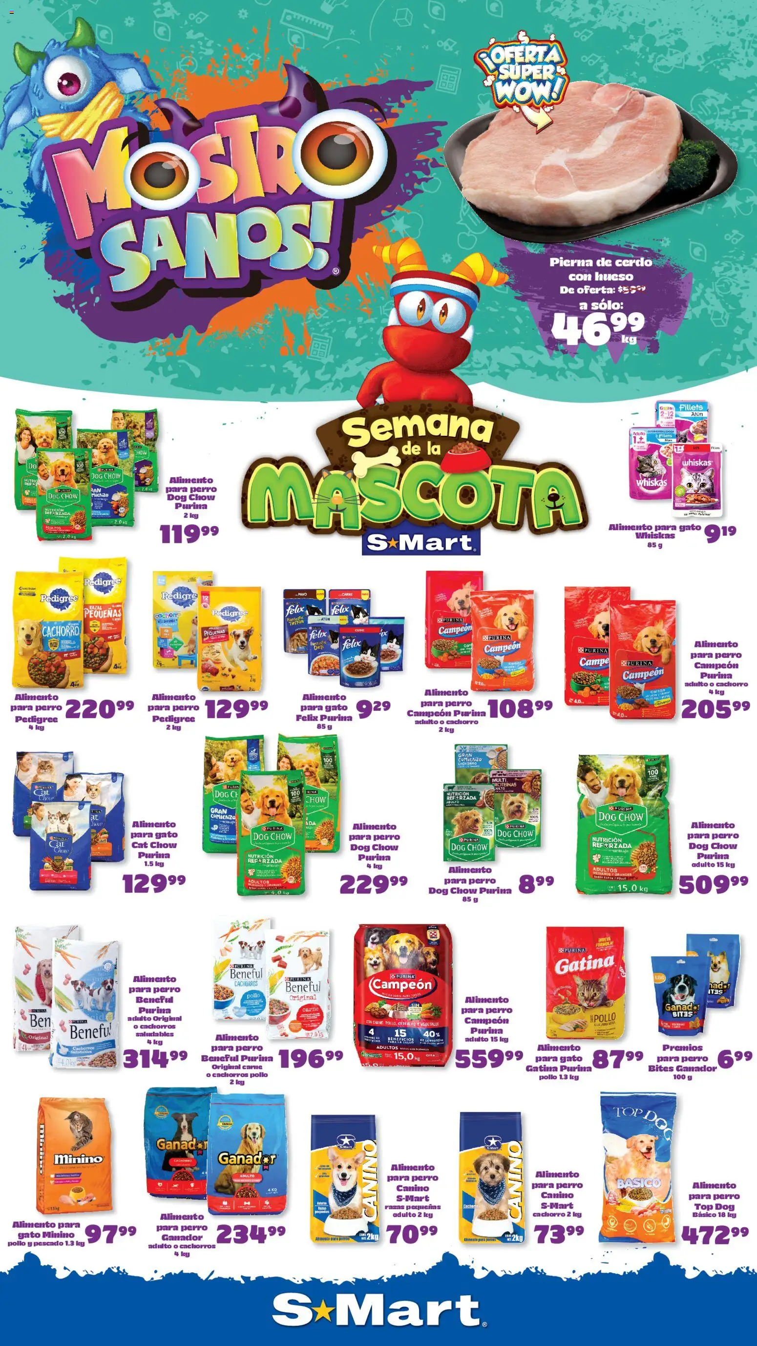 Nuevas ofertas de S-Mart válidas en toda la República Mexicana desde el 04/08/2026. ¡Encuentra las mejores ofertas en S-Mart folleto Ofertas de feria Juárez! | Página: 1 | Productos: Pollo, Atún, Cerdo, Cereales