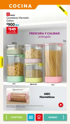Vista previa de Betterware campaña 6 2026, nuevo folleto de la tienda, válido en México a partir del 01.06.2026 | Página: 34 | Productos: Pan, Cocina, Barra