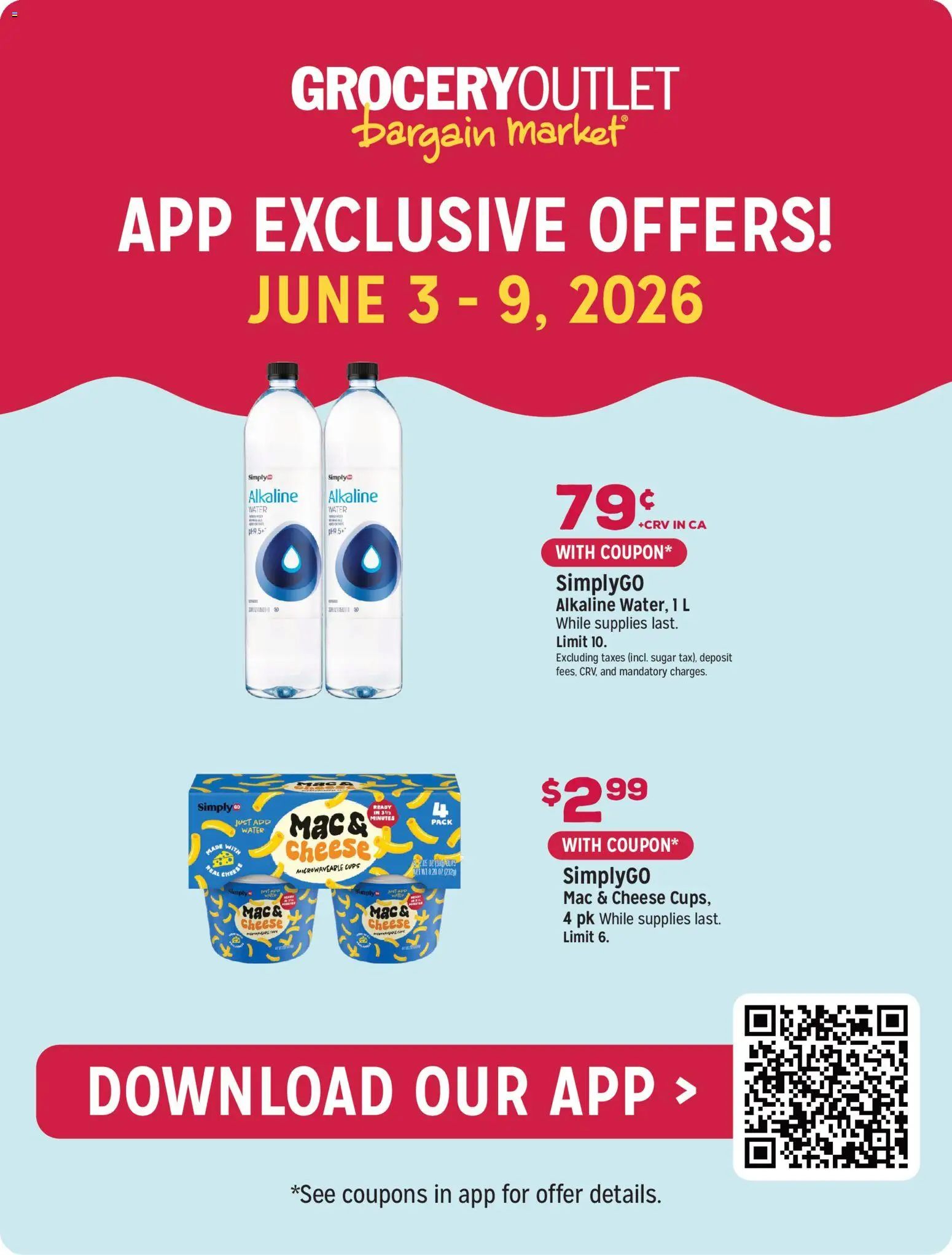 Grocery Outlet Weekly Ad - ID - valid from 03.06.2026 | Page: 4 | Products: Cheese, Water, Sugar