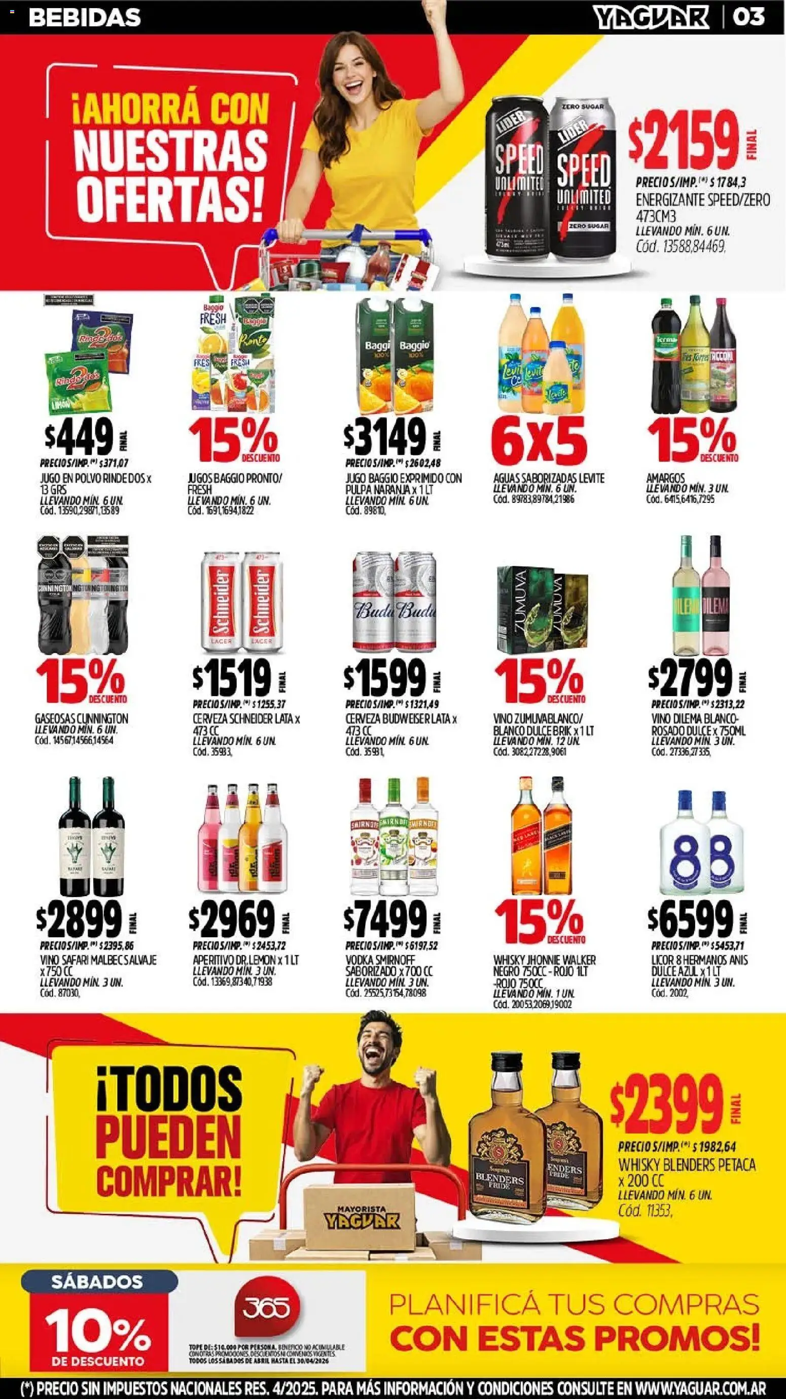 Yaguar - Oferta Semanal Misiones │ válido desde el 11.05.2026 | Página: 3 | Productos: Vodka, Whisky, Polvo, Vino