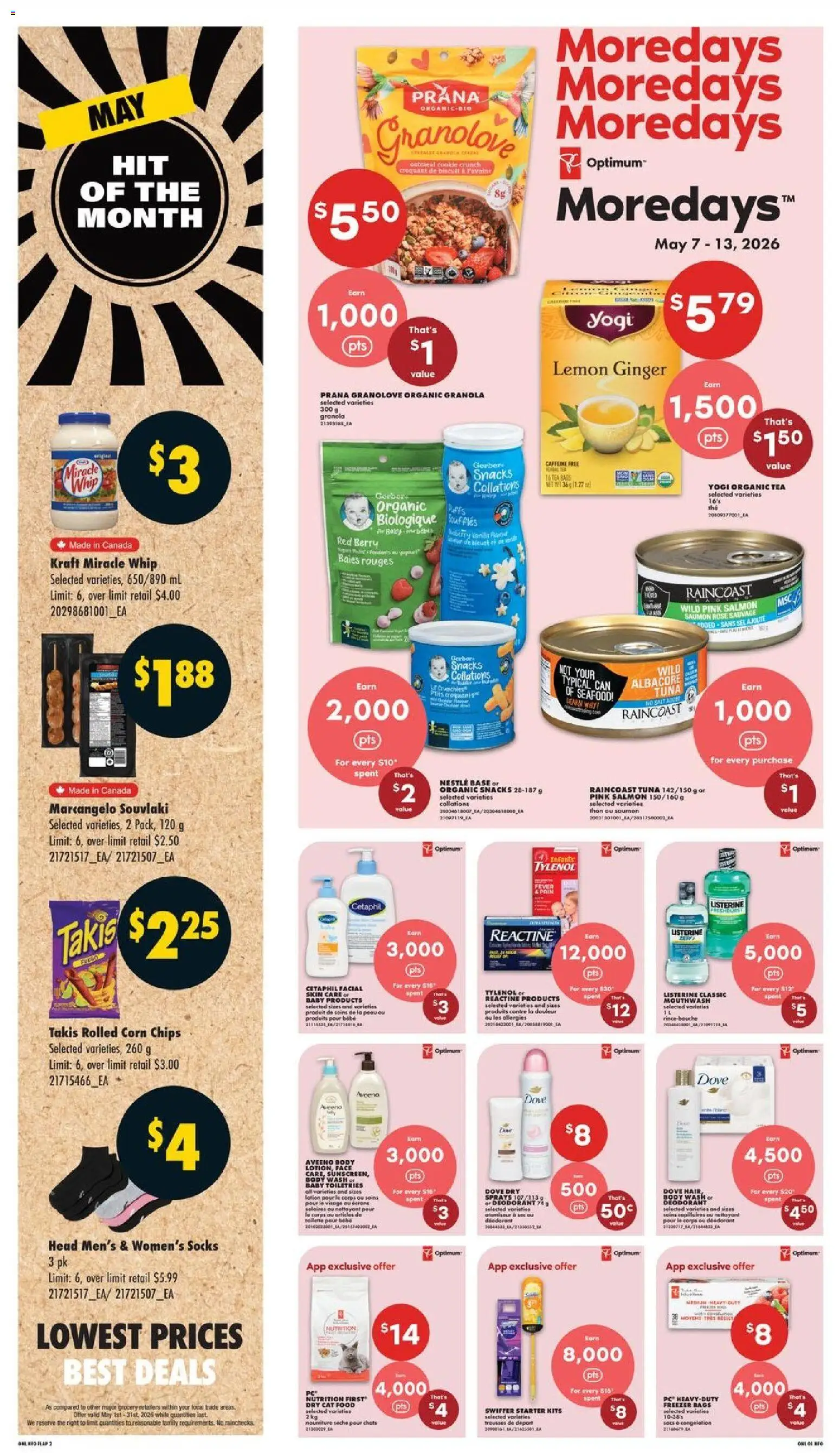 No Frills flyer valid from 07.05.2026 | Page: 5 | Products: Fish, Tea, Body wash, Socks