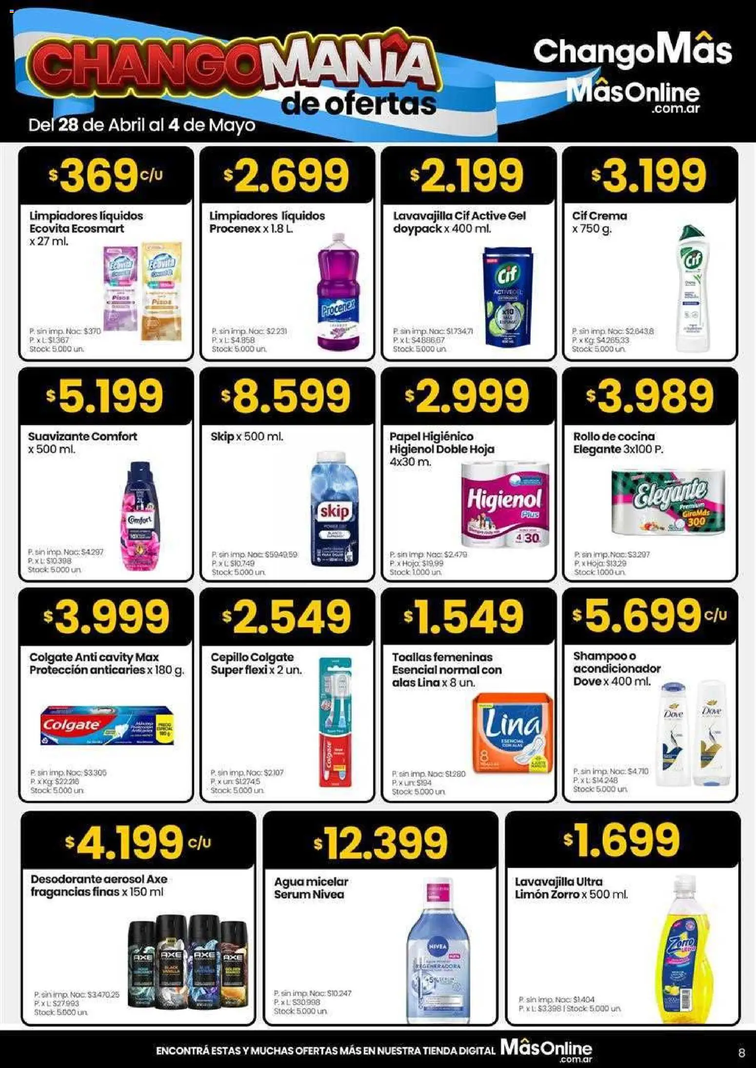 Changomas ofertas │ válido desde el 05.05.2026 | Página: 8 | Productos: Cocina, Cepillo, Shampoo, Limón