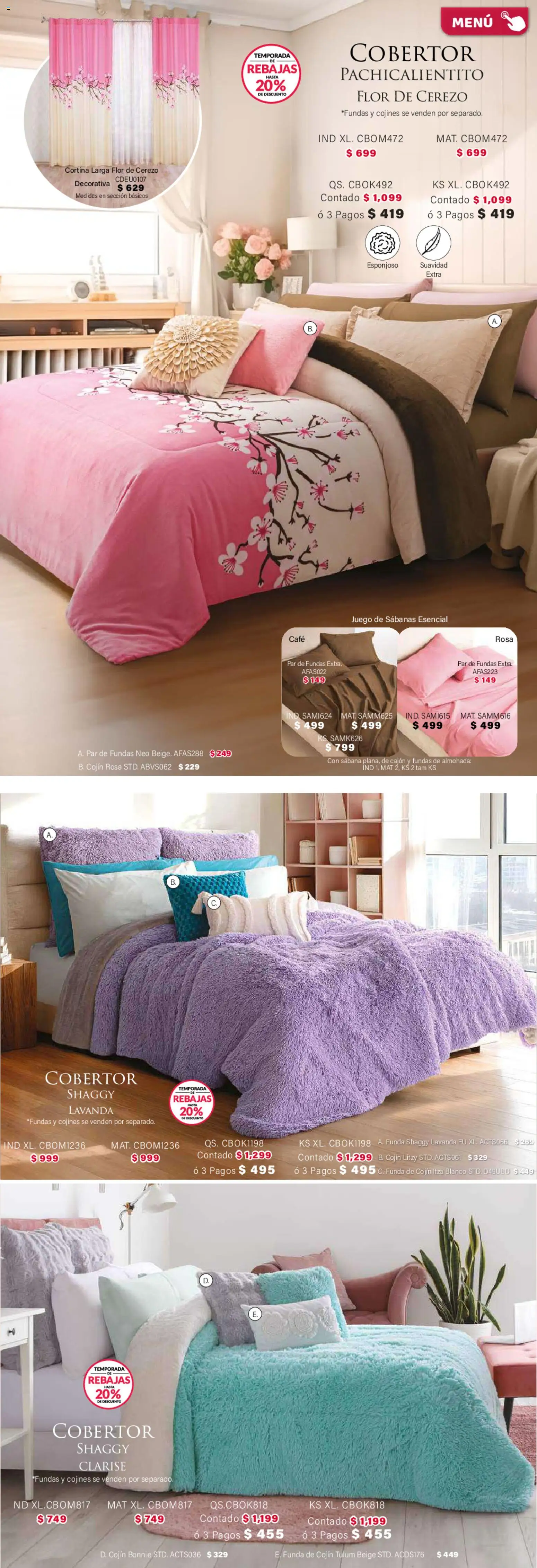Nuevas ofertas de Colchas Concord válidas en toda la República Mexicana desde el 01/02/2026. ¡Encuentra las mejores ofertas en Colchas Concord catálogo! | Página: 175 | Productos: Cobertor, Juego, Funda, Almohada