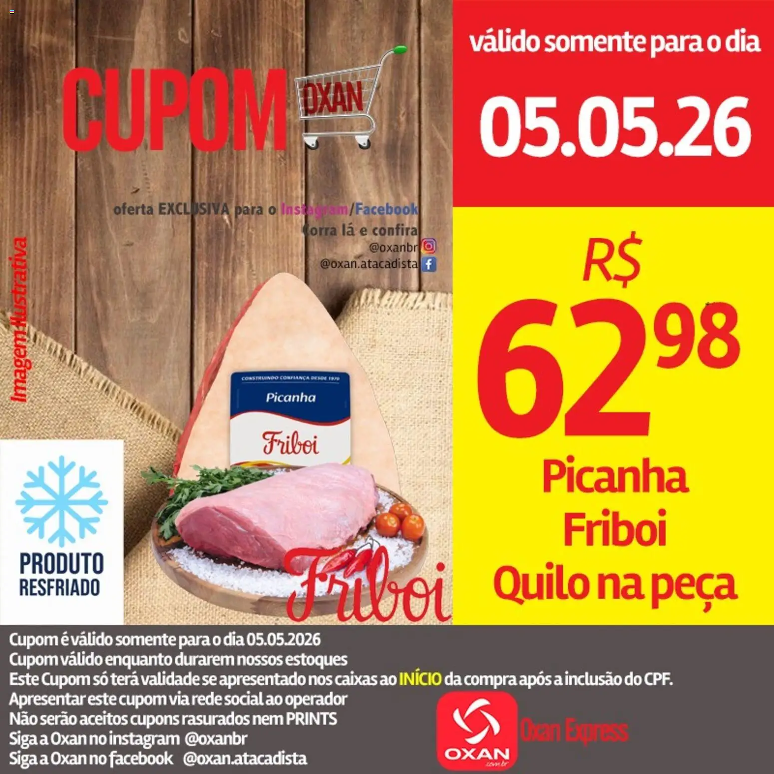 Oxan Atacadista Folheto - válido de 05.05.2026 | Página: 5 | Produtos: Picanha