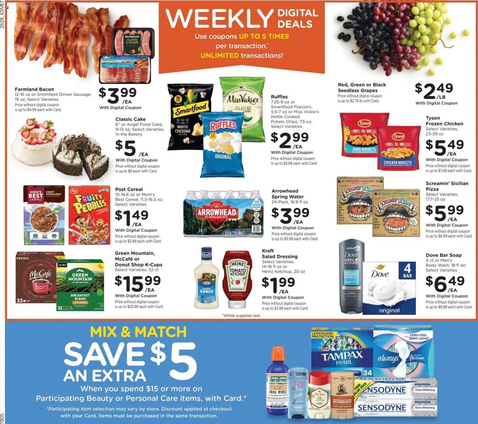 King Soopers Weekly Ad - valid from 08/12/2026 | Page: 3 | Products: Soap, Bacon, Ketchup, Foam
