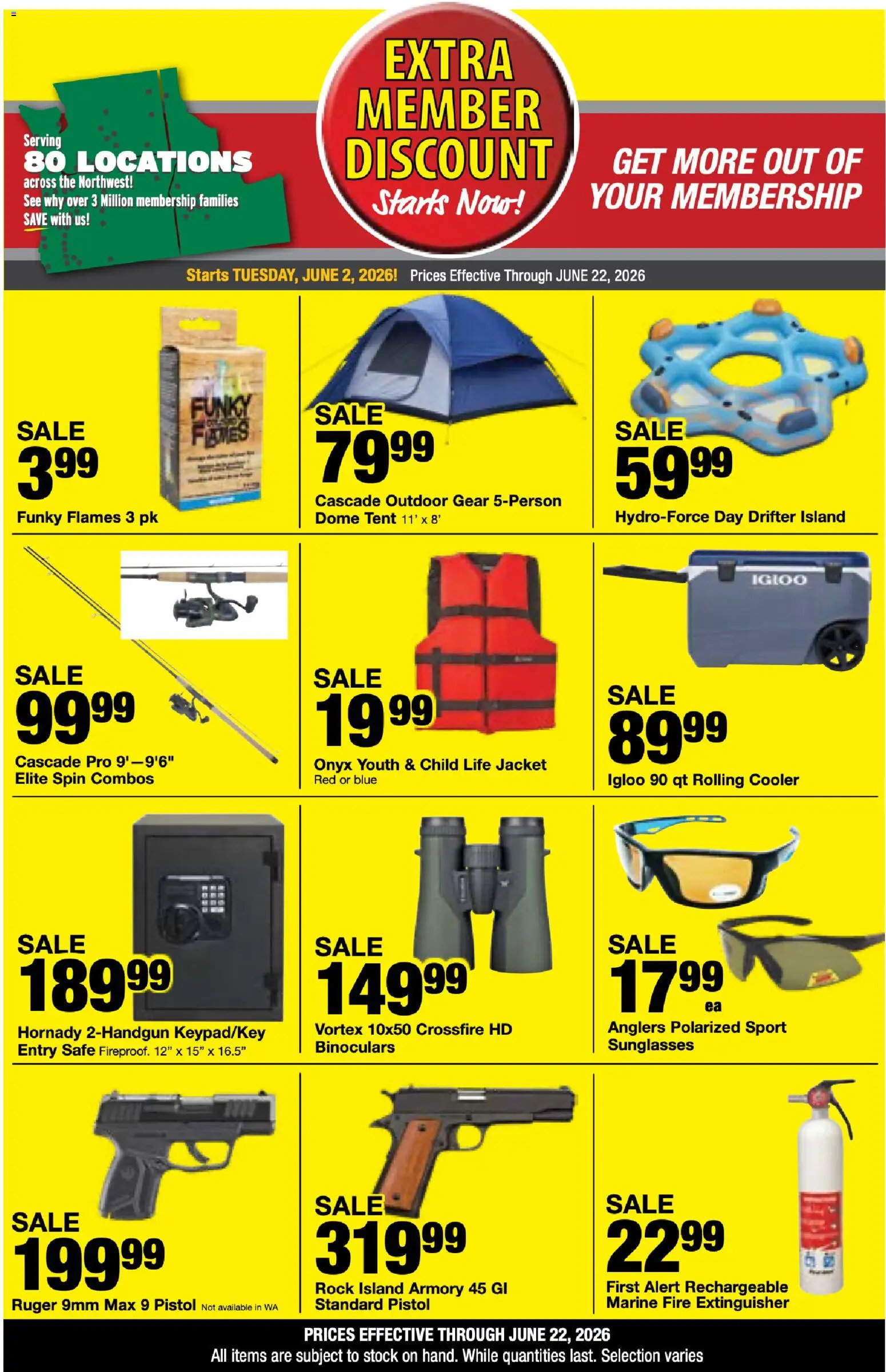 Bi-Mart Extra Member Discount - valid from 02.06.2026 | Page: 5 | Products: Safe, Life Jacket, Tent, Jacket