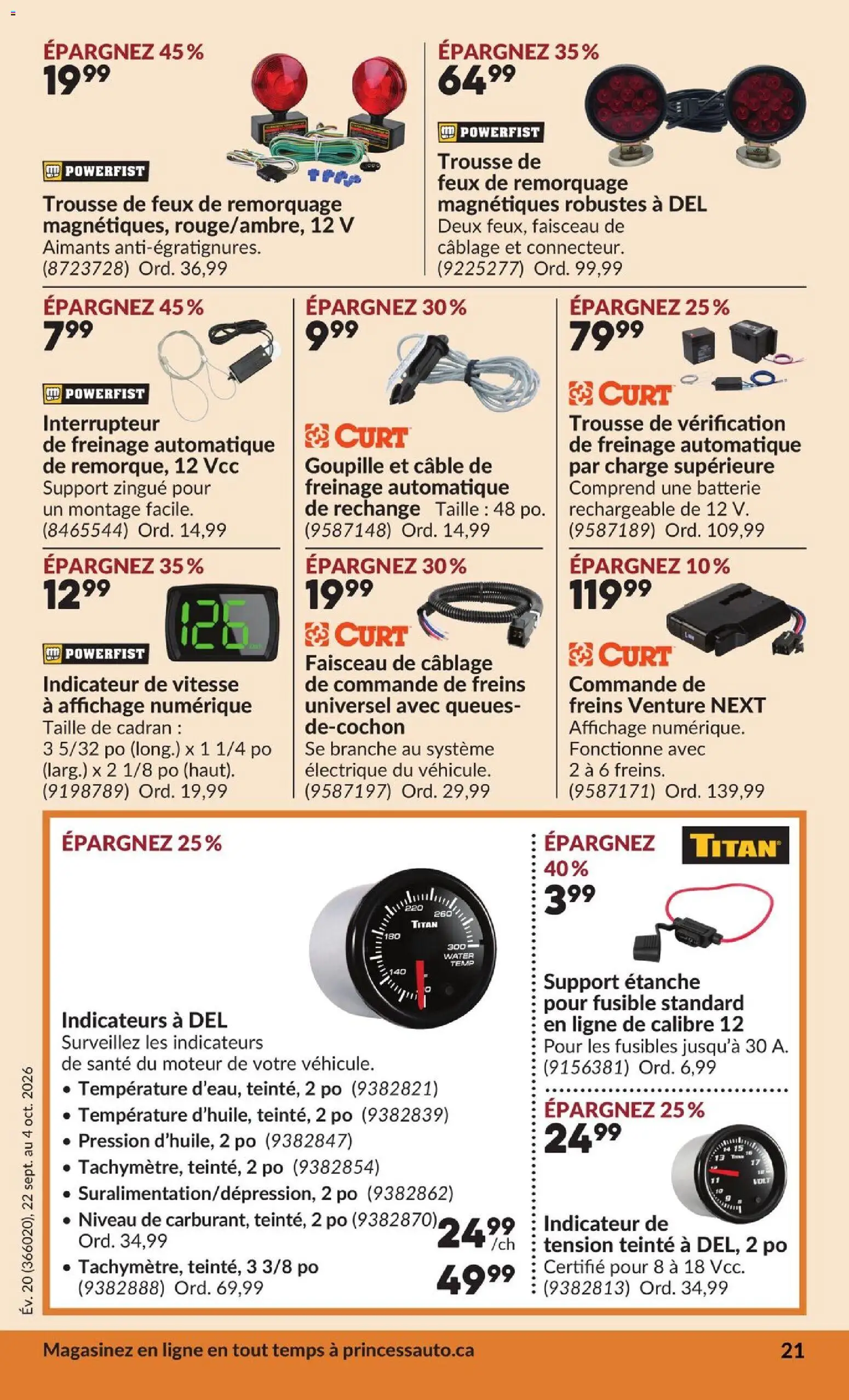 Princess Auto flyer valid from Sep 22, 2026 | Page: 26 | Products: Water, Cable