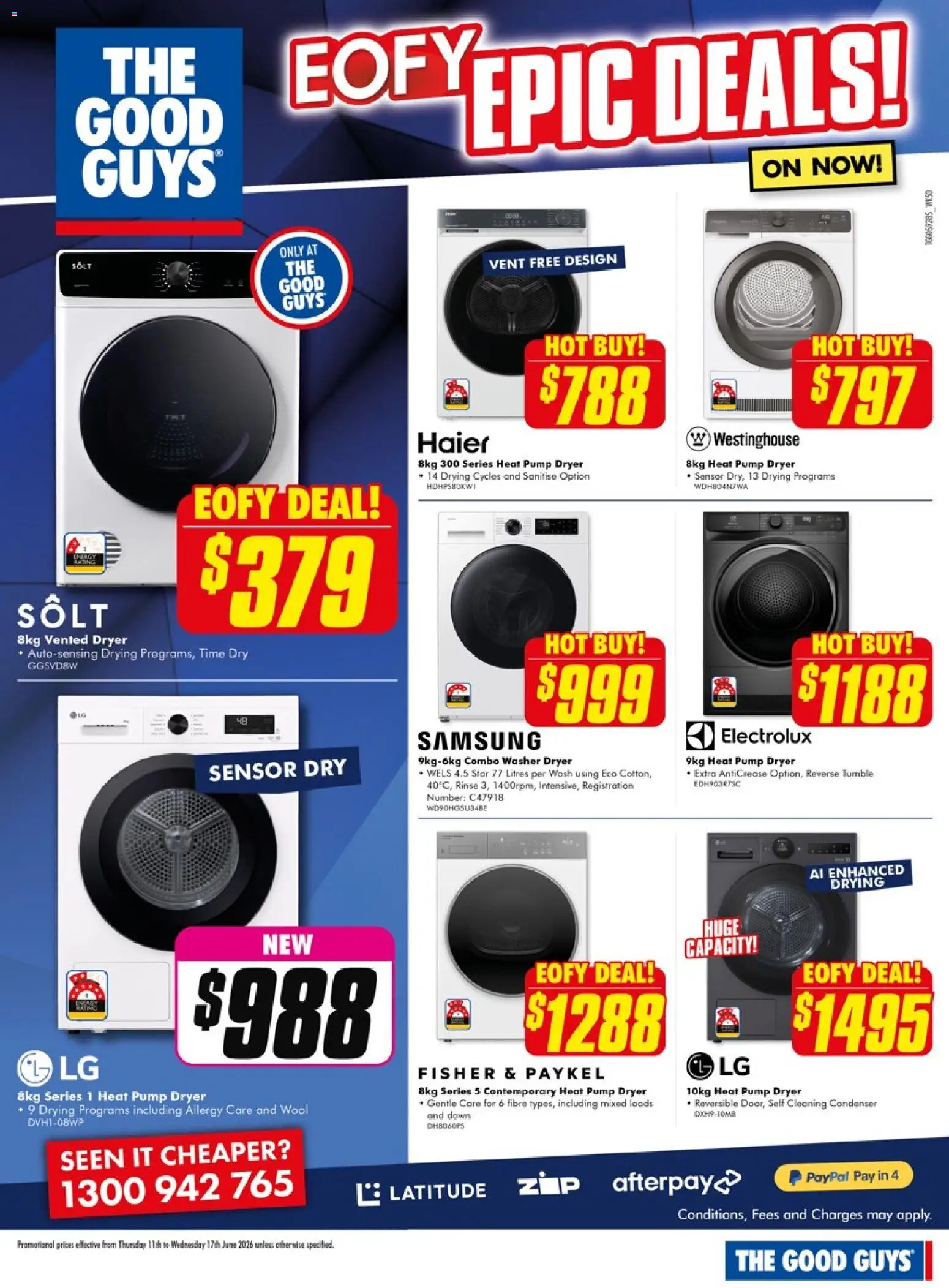 The Good Guys catalogue - valid from 11.06.2026 | Page: 19 | Products: Dryer, Washer, Allergy