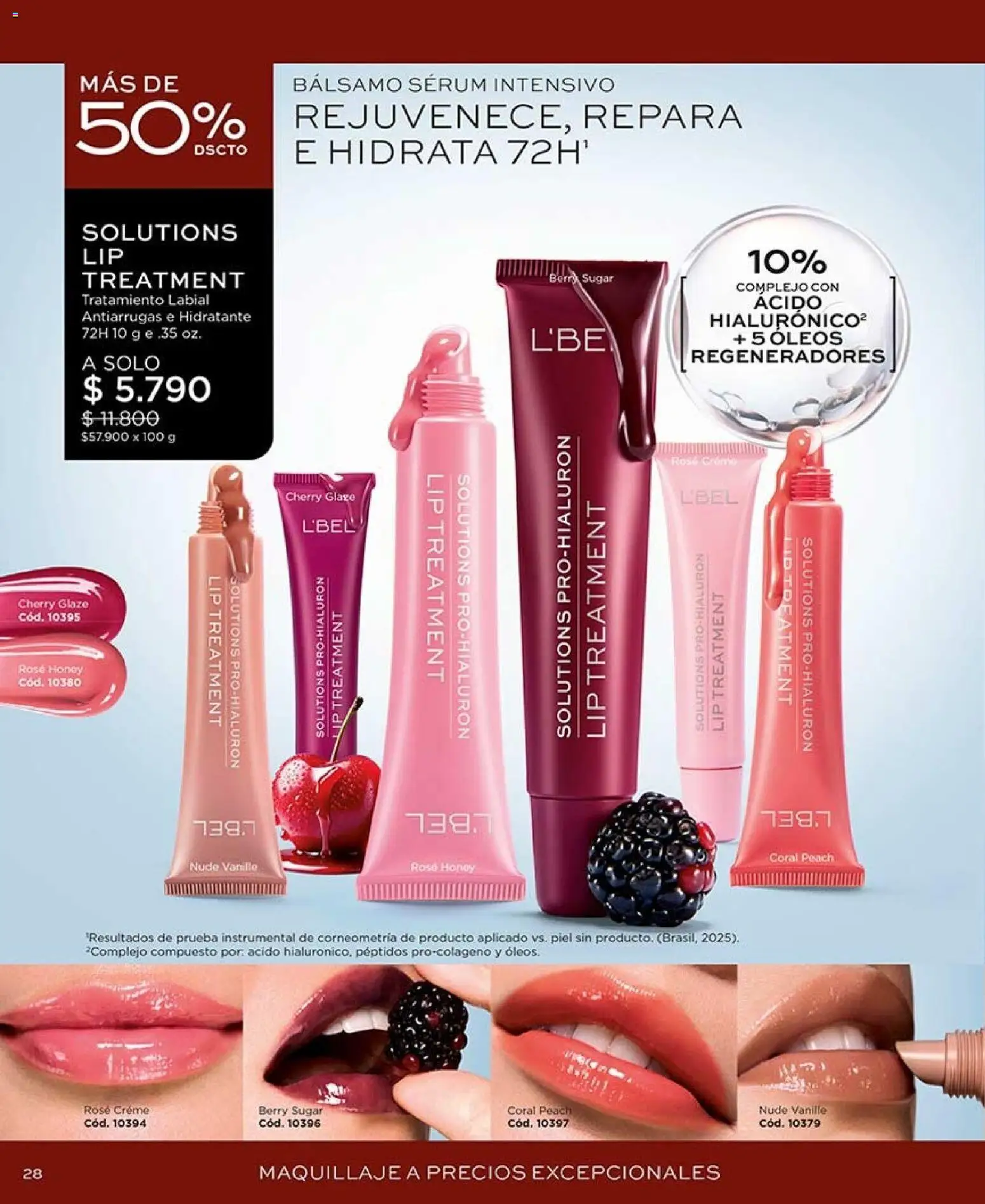 Catálogo L'Bel Campaña 15 │ válido desde el 06.09.2026 | Página: 28 | Productos: Bálsamo, Maquillaje, Labial, Serum
