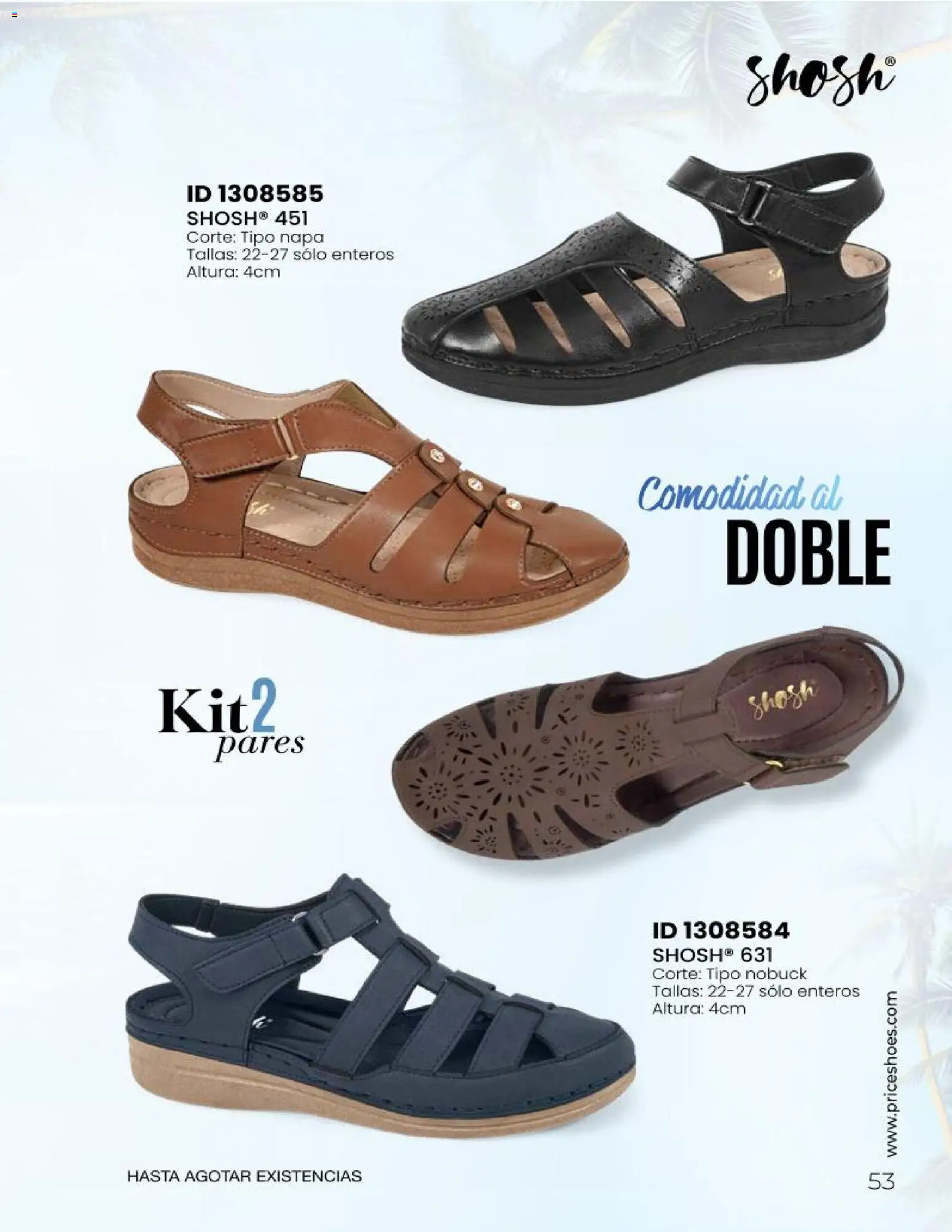 Nuevas ofertas de Price Shoes válidas en toda la República Mexicana desde el 23.04.2026. ¡Encuentra las mejores ofertas en Price Shoes catálogo Sandalias Kits! | Página: 53