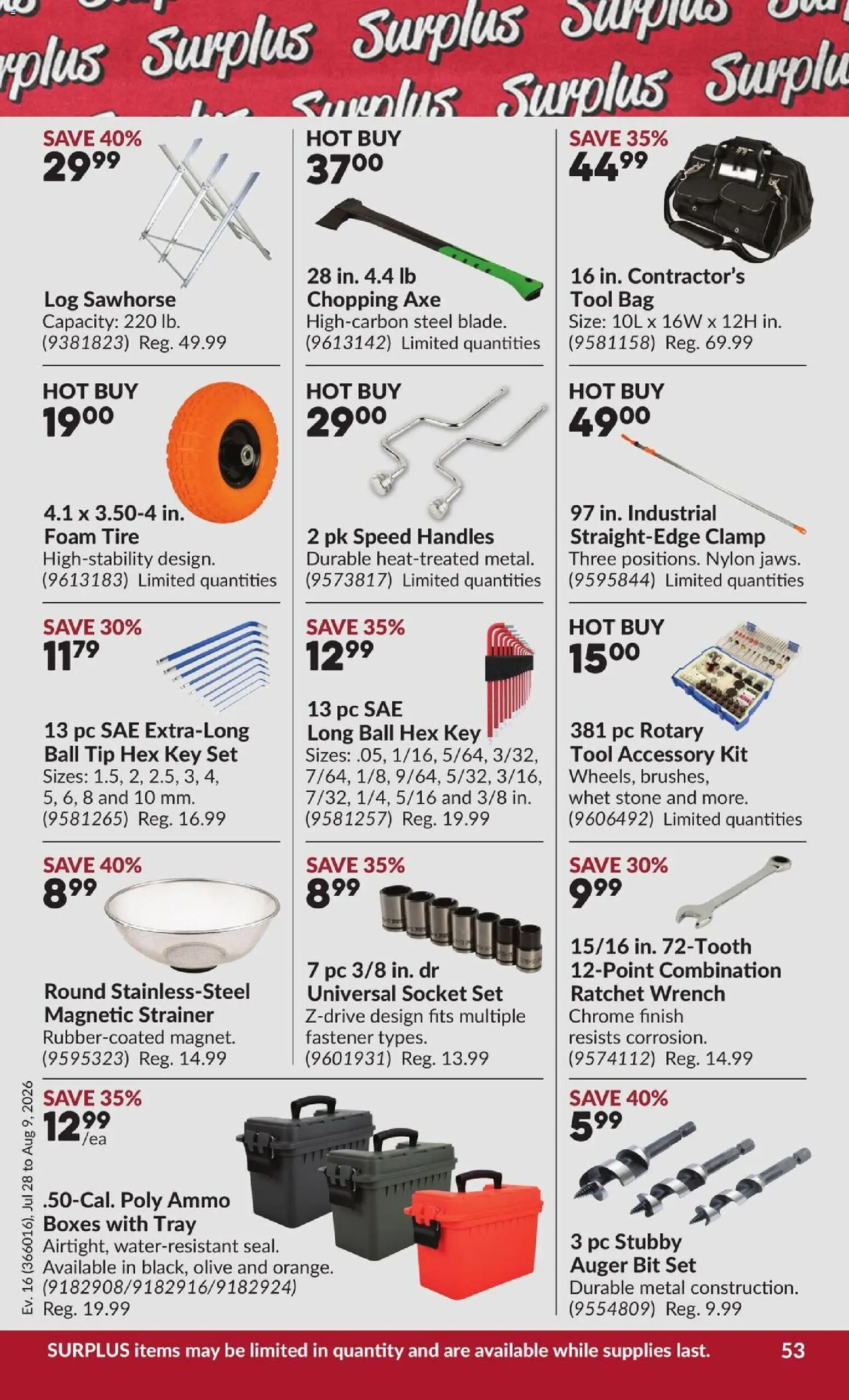 Princess Auto flyer valid from Jul 28, 2026 | Page: 58 | Products: PC, Bag, Foam, Socket