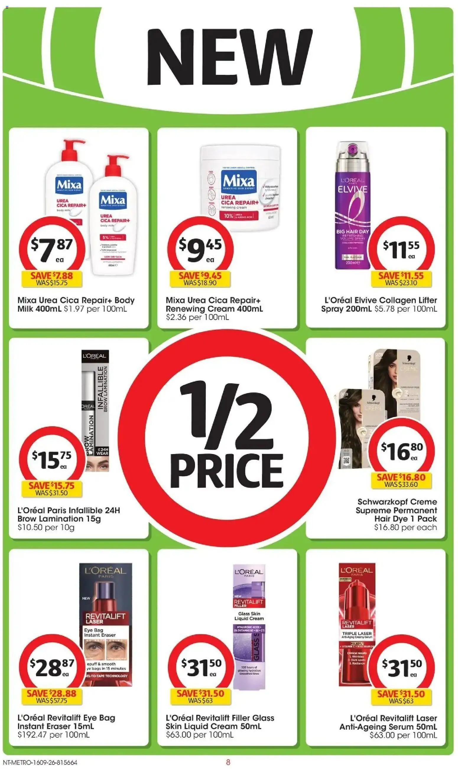 ﻿Coles catalogue valid from 16/09/2026 > Online Australia | Page: 8 | Products: Body milk, Anti-ageing, Bag, Sensitive skin