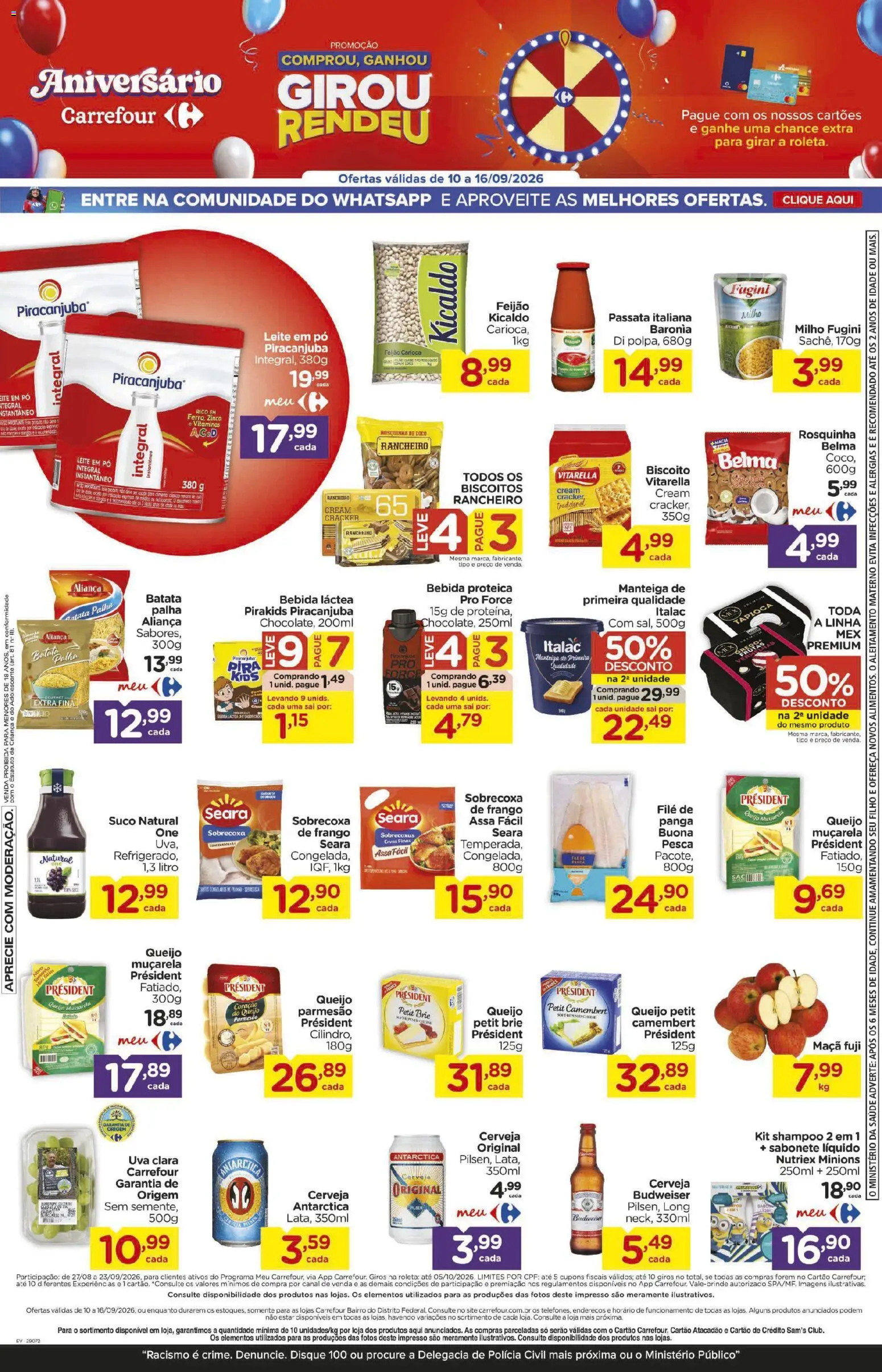 Carrefour Bairro Folheto - válido de 10/09/2026 | Página: 9 | Produtos: Biscoito, Uva, Aliança, Leite