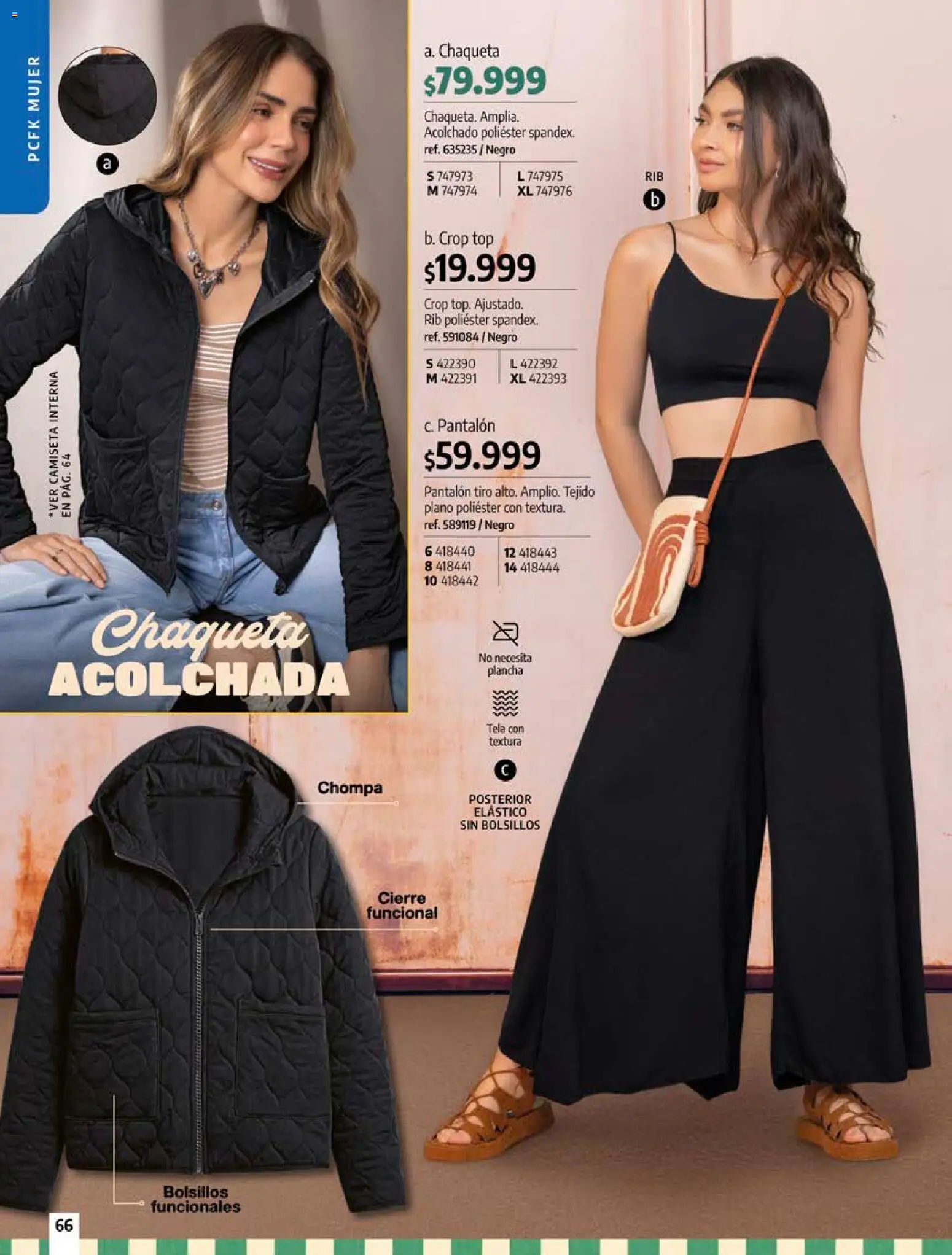 Pacifika revista - valida desde el 18/09/2026 | Página: 66 | Productos: Plancha, Bolsillos, Top, Chaqueta