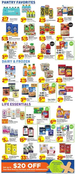 Preview of United Supermarkets weekly ads valid from 07/08/2026 | Page: 3 | Products: Bread, Juice, Ice cream, Water