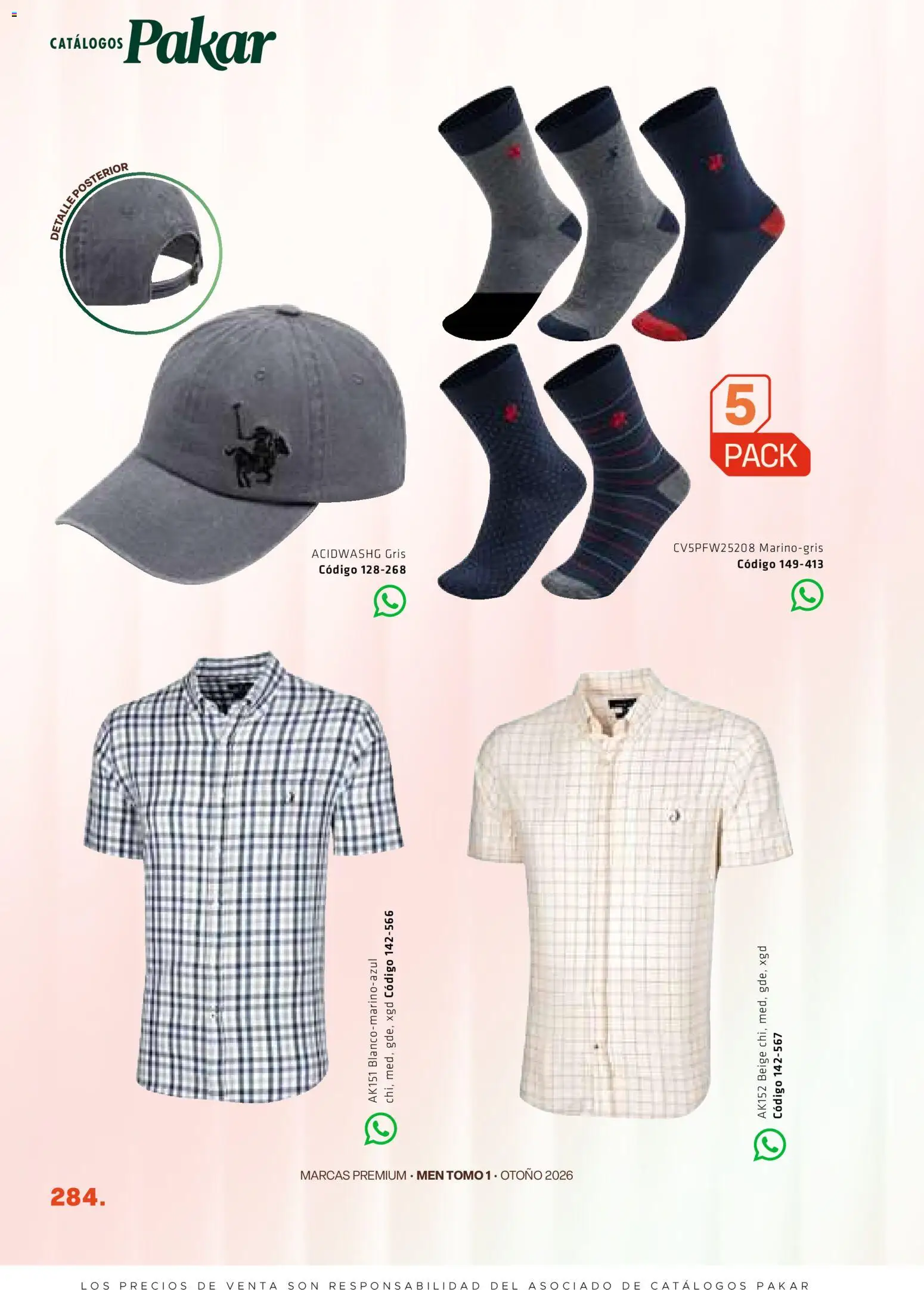 Nuevas ofertas de SC Pakar válidas en toda la República Mexicana desde el 28/08/2026. ¡Encuentra las mejores ofertas en SC Pakar catálogo Premium Men Tomo 1! | Página: 284