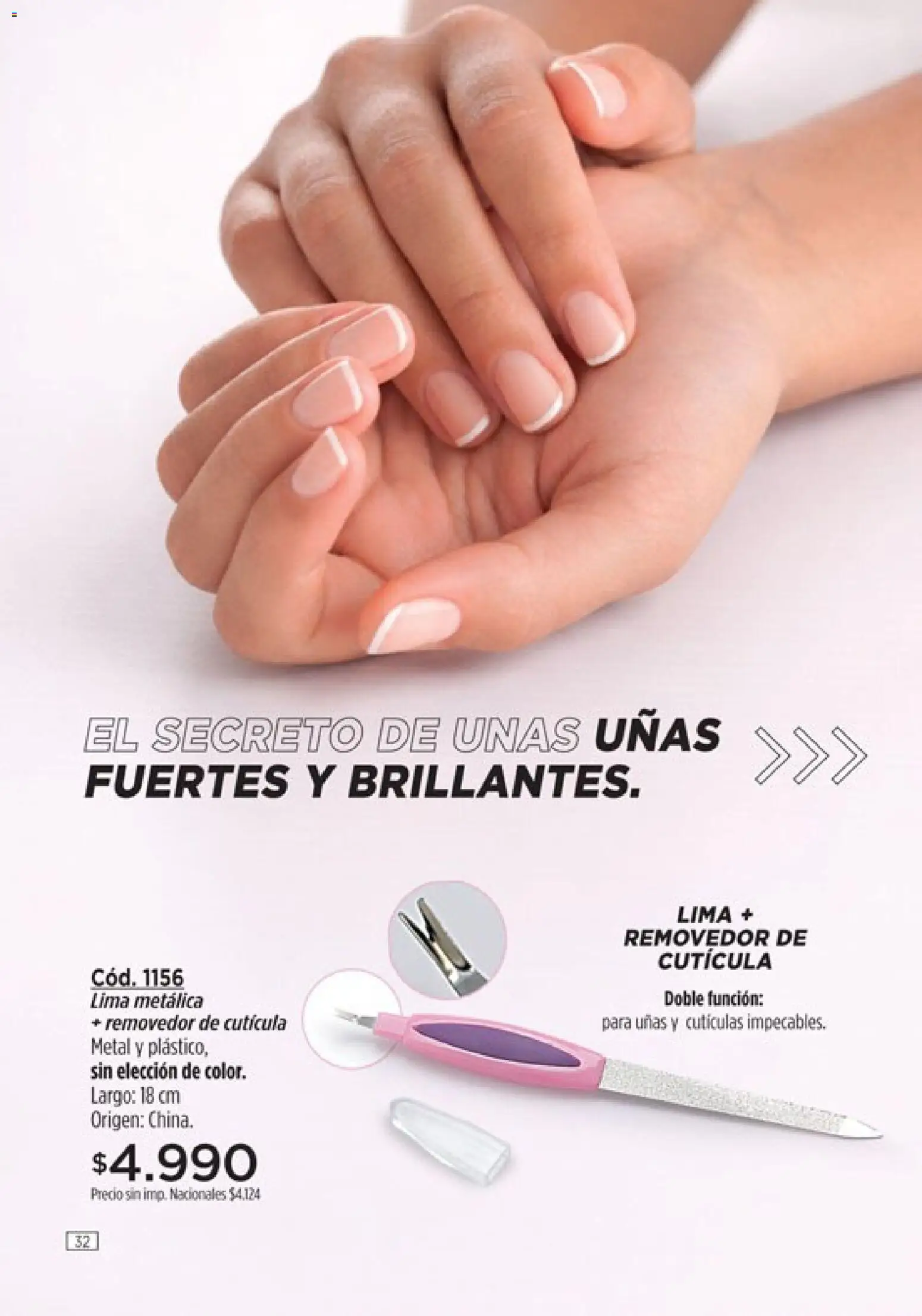 Catálogo Amodil Campaña 9 │ válido desde el 05.05.2026 | Página: 32 | Productos: Removedor de cutícula, Lima