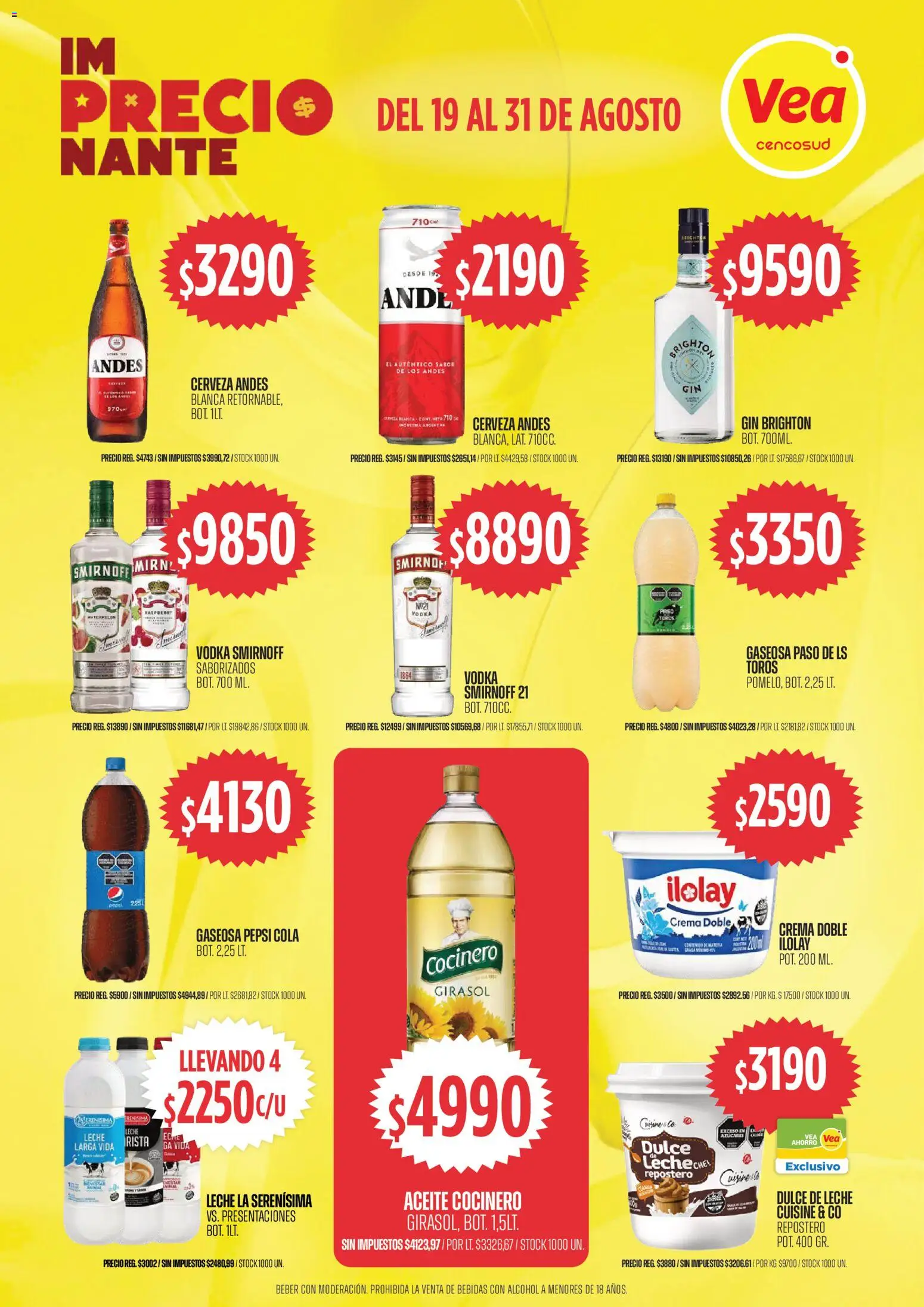 Vea ofertas │ válido desde el 18/08/2026 | Página: 10 | Productos: Vodka, Bebidas, Gin, Alcohol