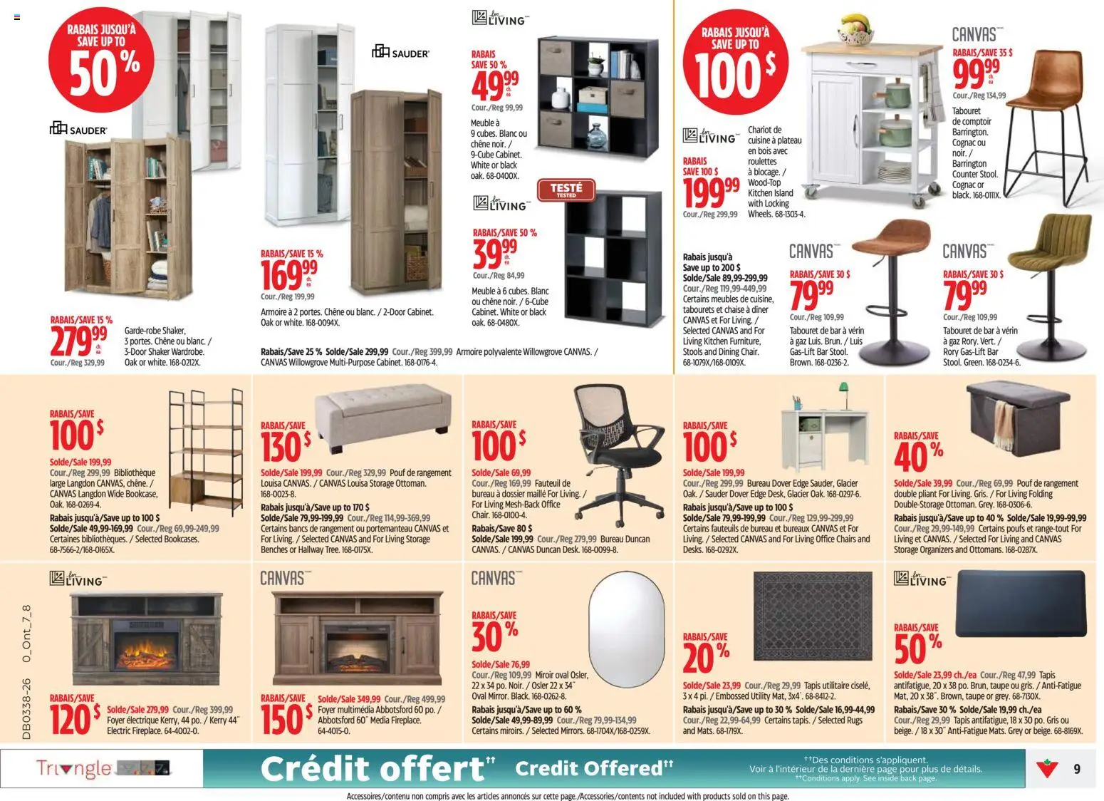 Canadian Tire flyer valid from Sep 17, 2026 | Page: 9 | Products: Cognac, Office chairs, Chairs